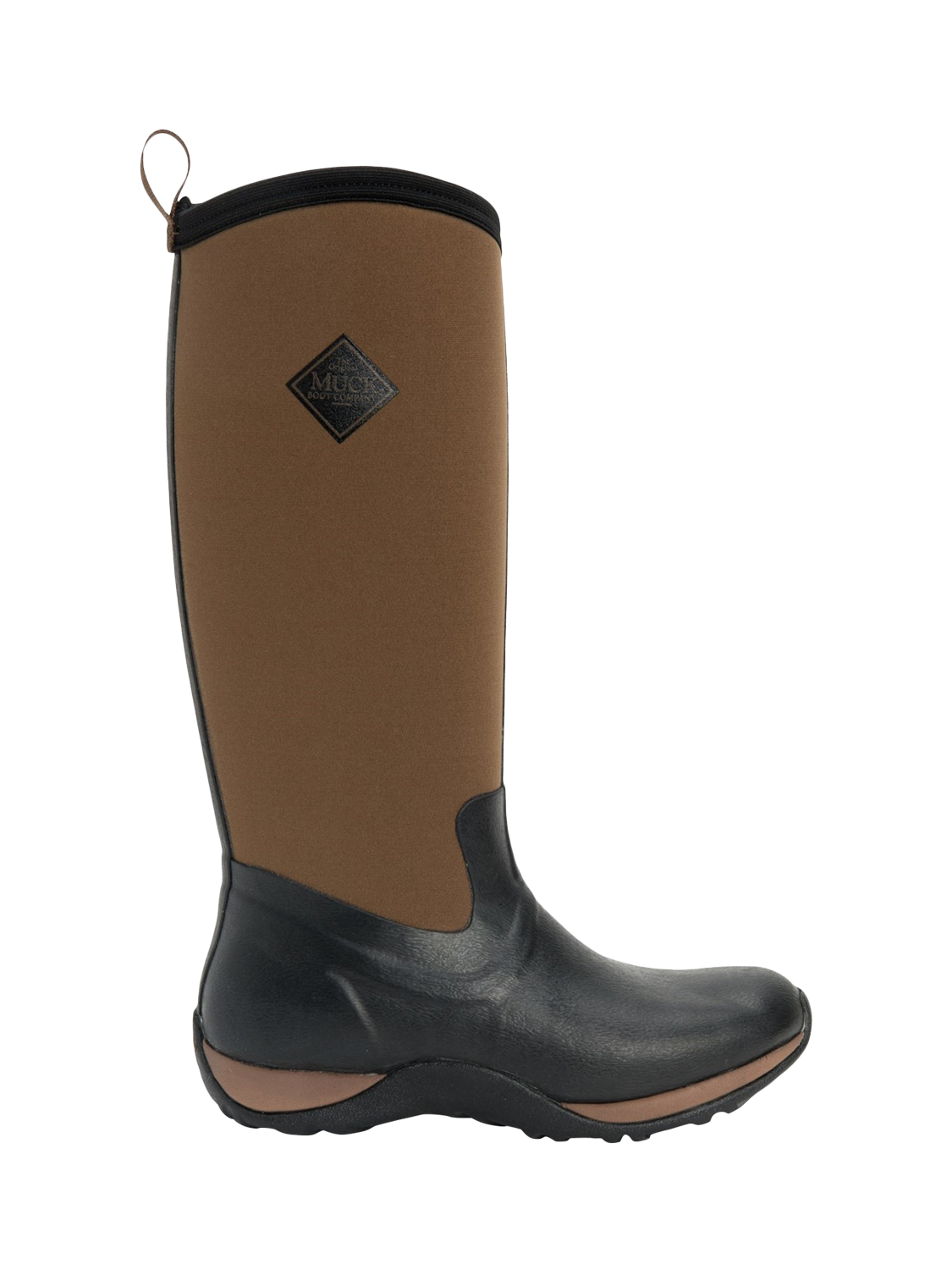 Product image 1 of 5, which shows Muck Arctic Adventure Tall Wellington Boots, Black/Tan, 3
