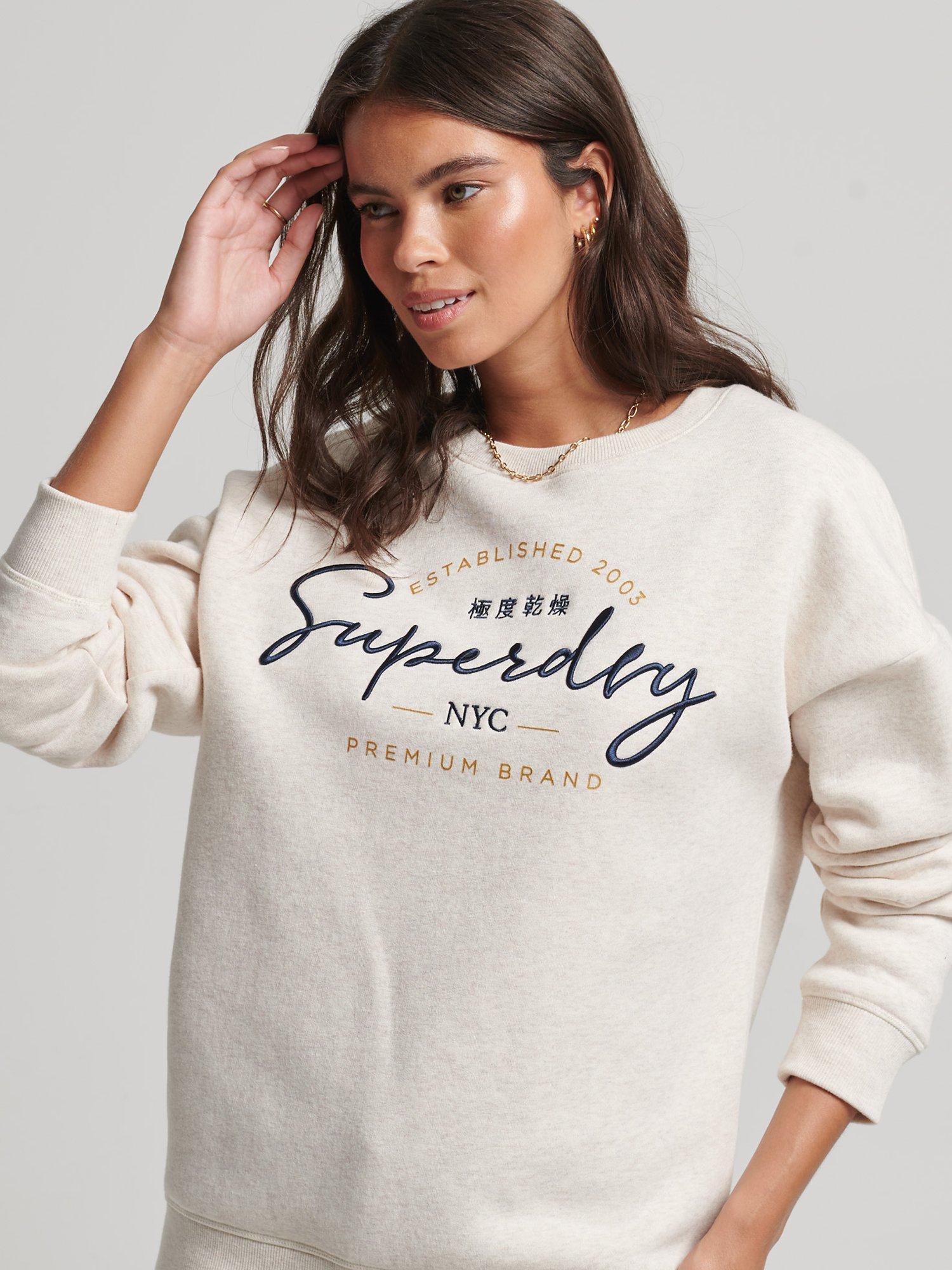 Superdry Established Crew Sweatshirt, Oatmeal Marl