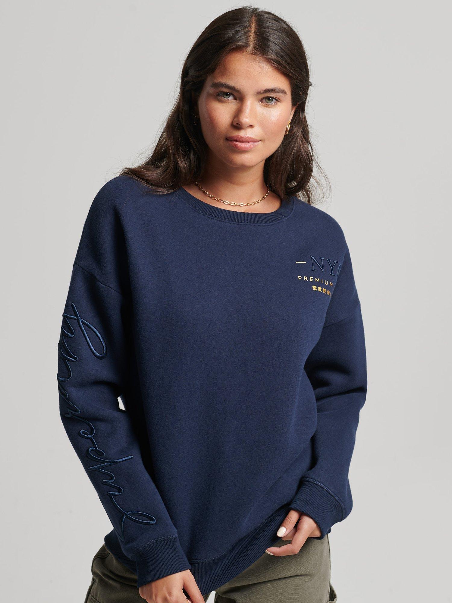 Superdry Established Crew Sweatshirt, Nautical Navy