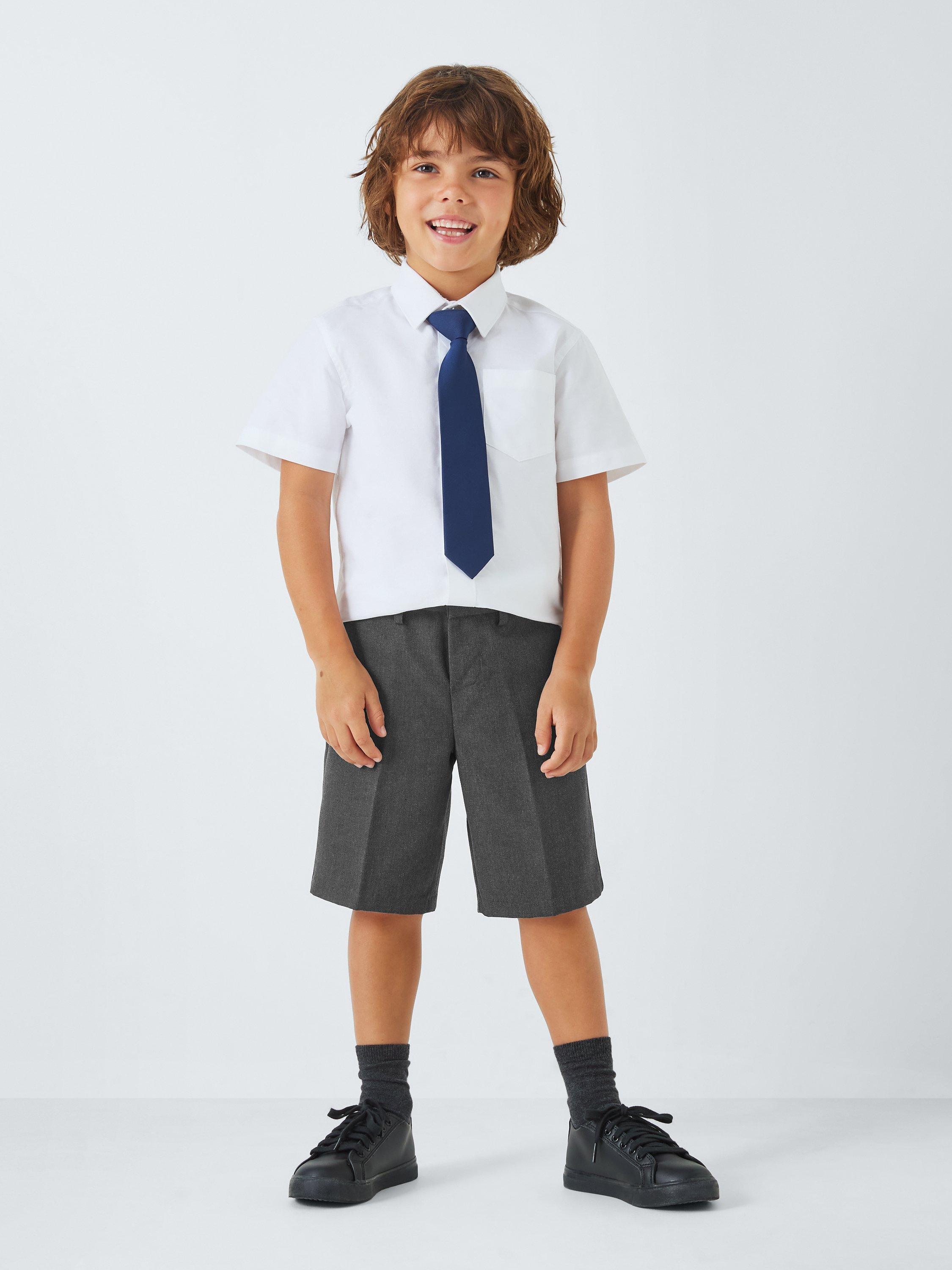 Product image 3 of 7, which shows John Lewis Boys' Adjustable Waist Cargo School Shorts, Grey, 13 years