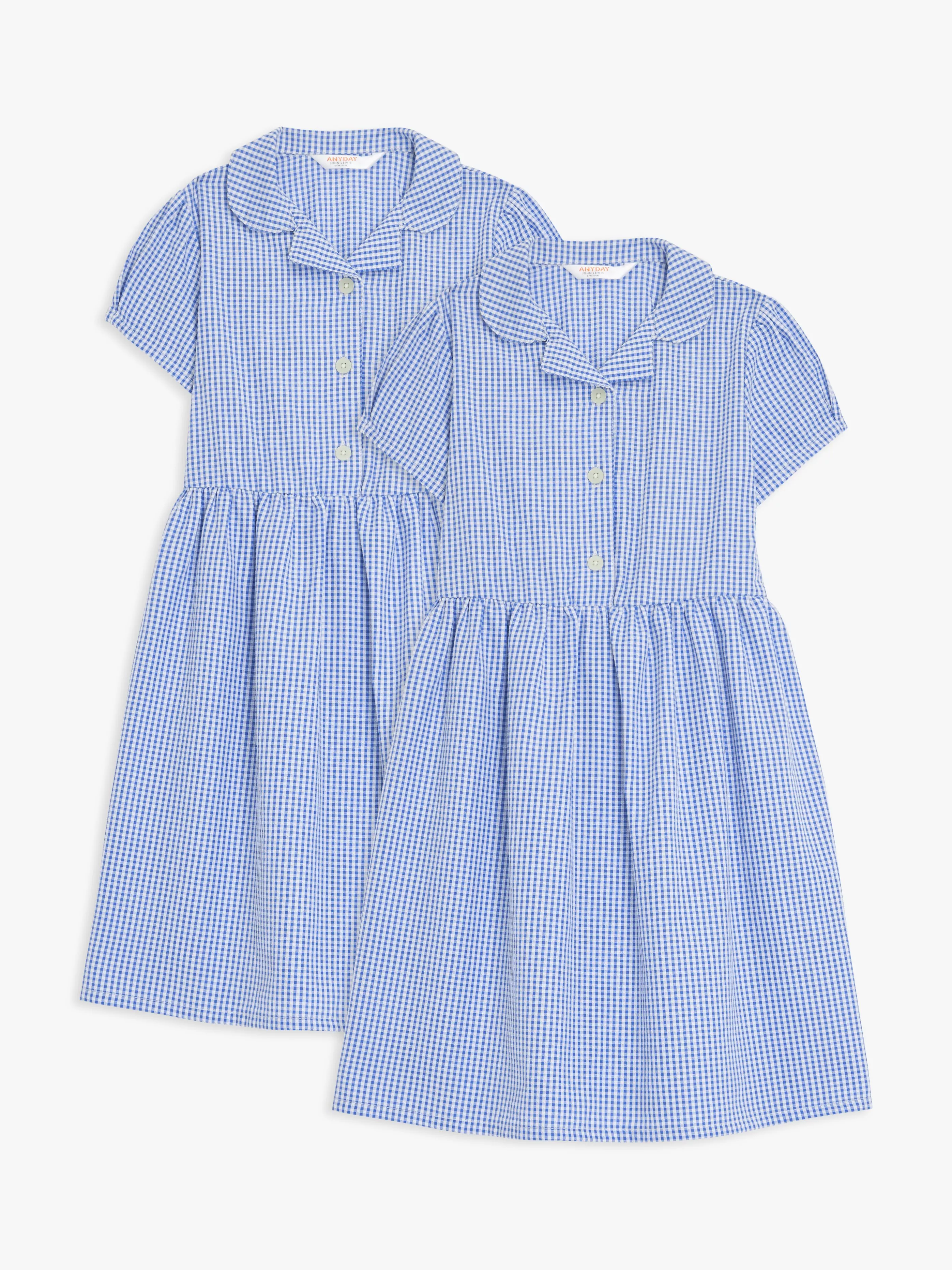 Plus fit blue gingham school dress best sale