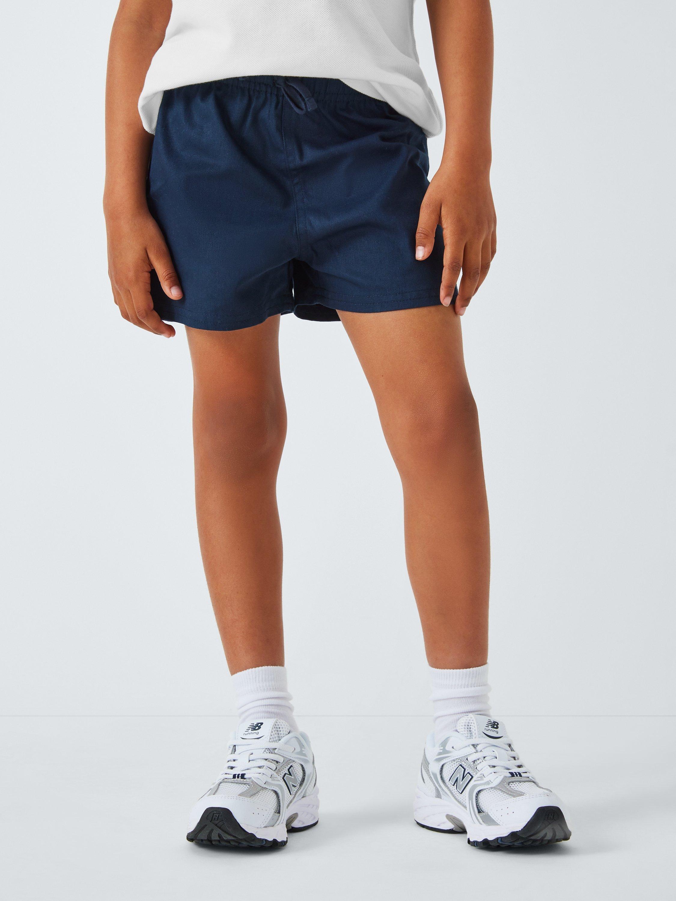 John Lewis Kids' Cotton School PE Shorts, Blue Navy, 13-14 years