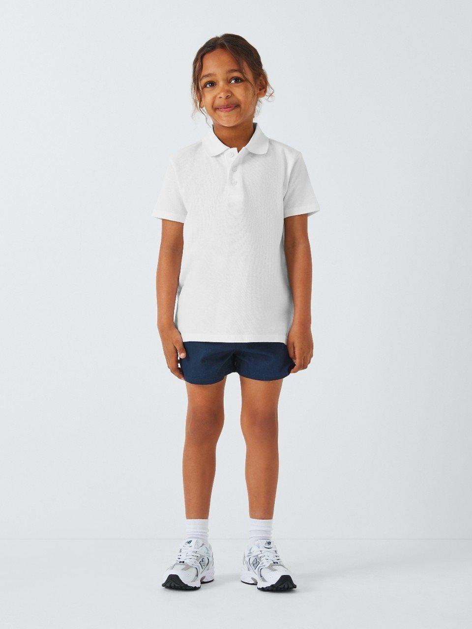 John Lewis Kids' Cotton School PE Shorts, Blue Navy, 13-14 years