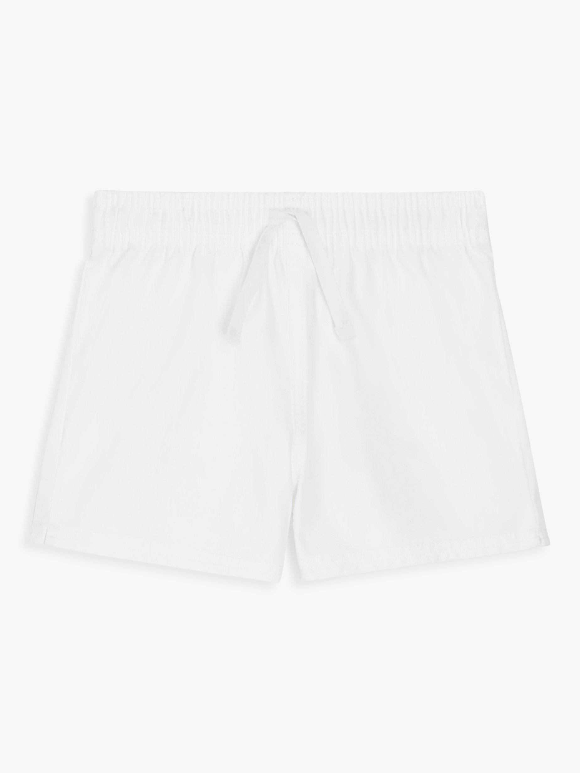 John Lewis Kids' Cotton School PE Shorts, White, 13-14 years