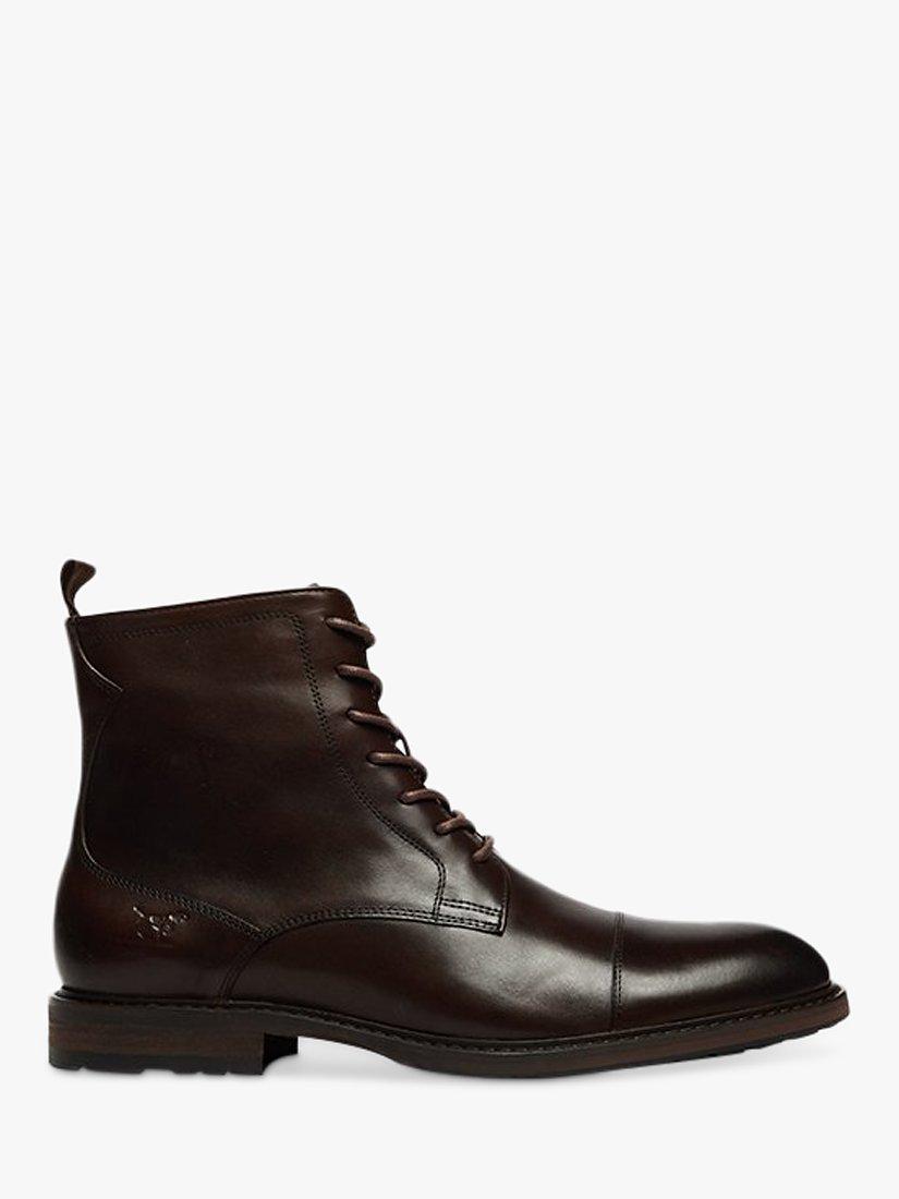 Product image 1 of 5, which shows Rodd & Gunn Drury Leather Military Boots, Testa Di Moro, 40