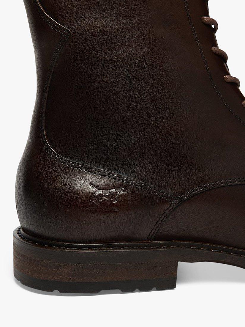Product image 5 of 5, which shows Rodd & Gunn Drury Leather Military Boots, Testa Di Moro, 40