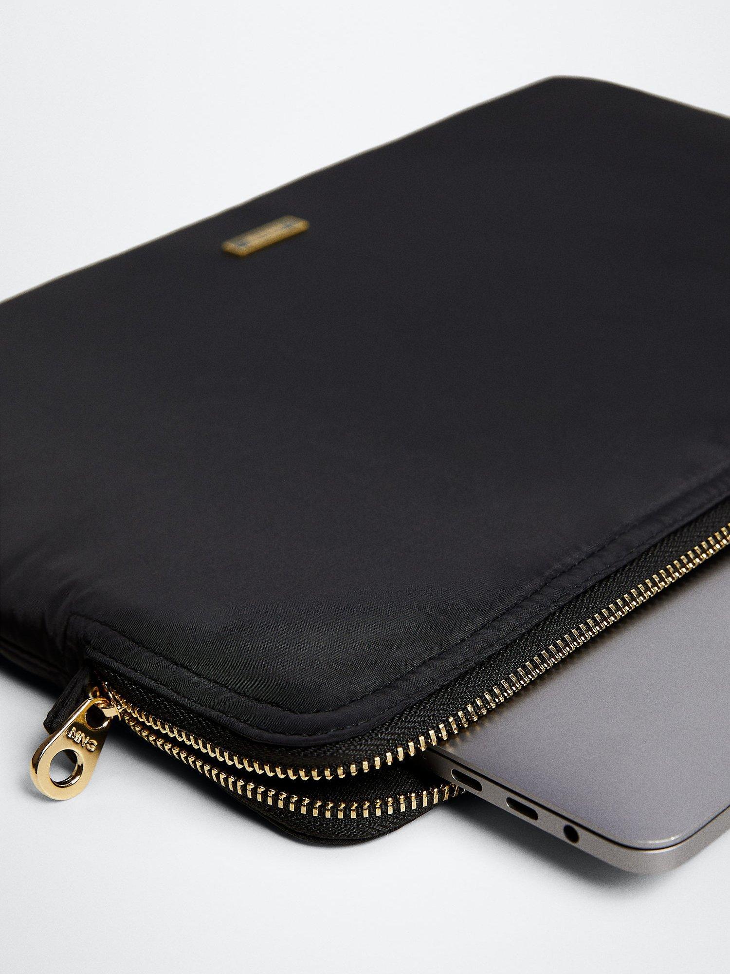 Product image 1 of 4, which shows Mango Tere Padded Laptop Case, Black, Black