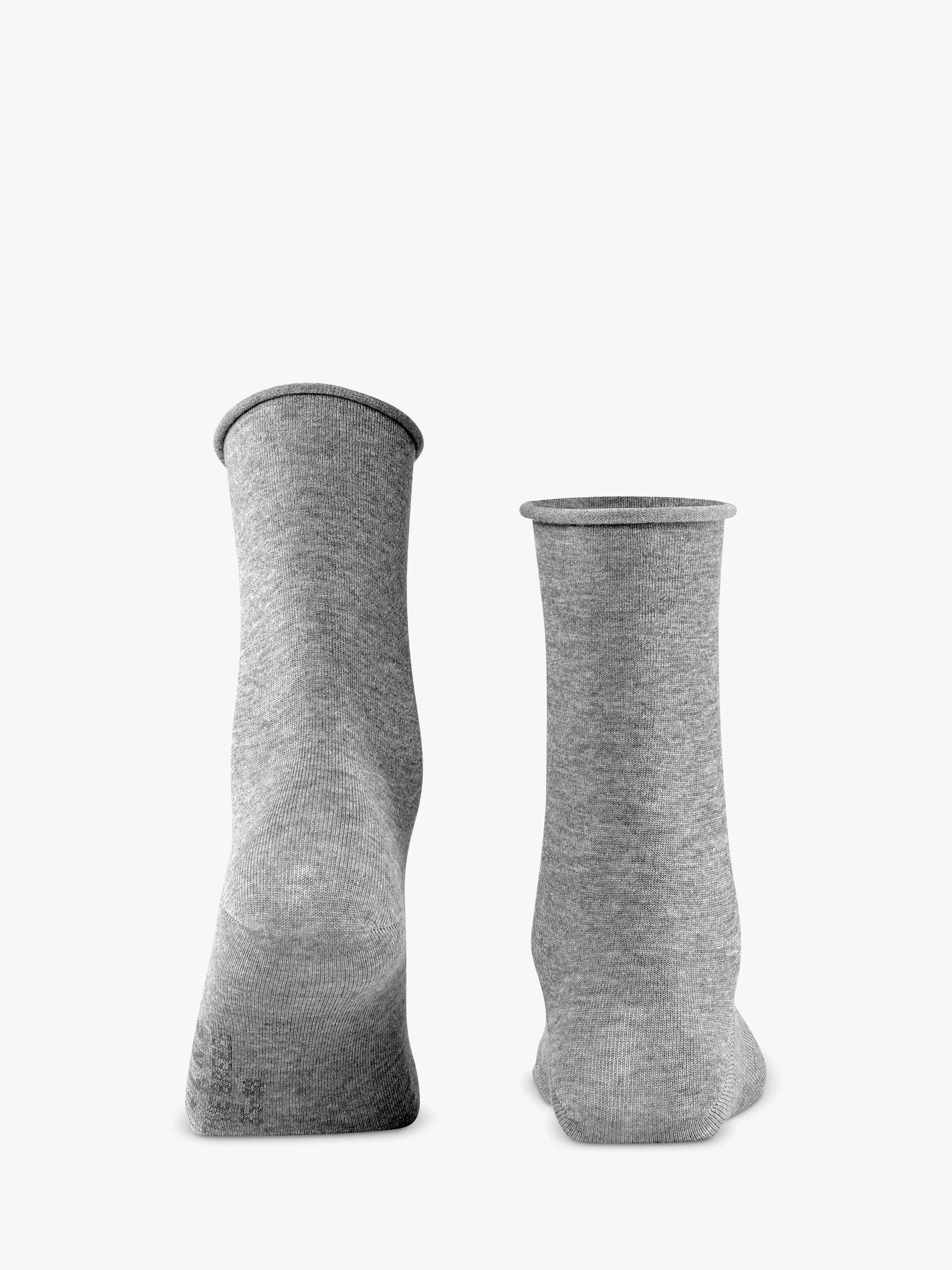 FALKE Herren Sneaker Socken Family Short – 3er Pack, Grau Melange, 98% Baumwolle, Größe 39-50