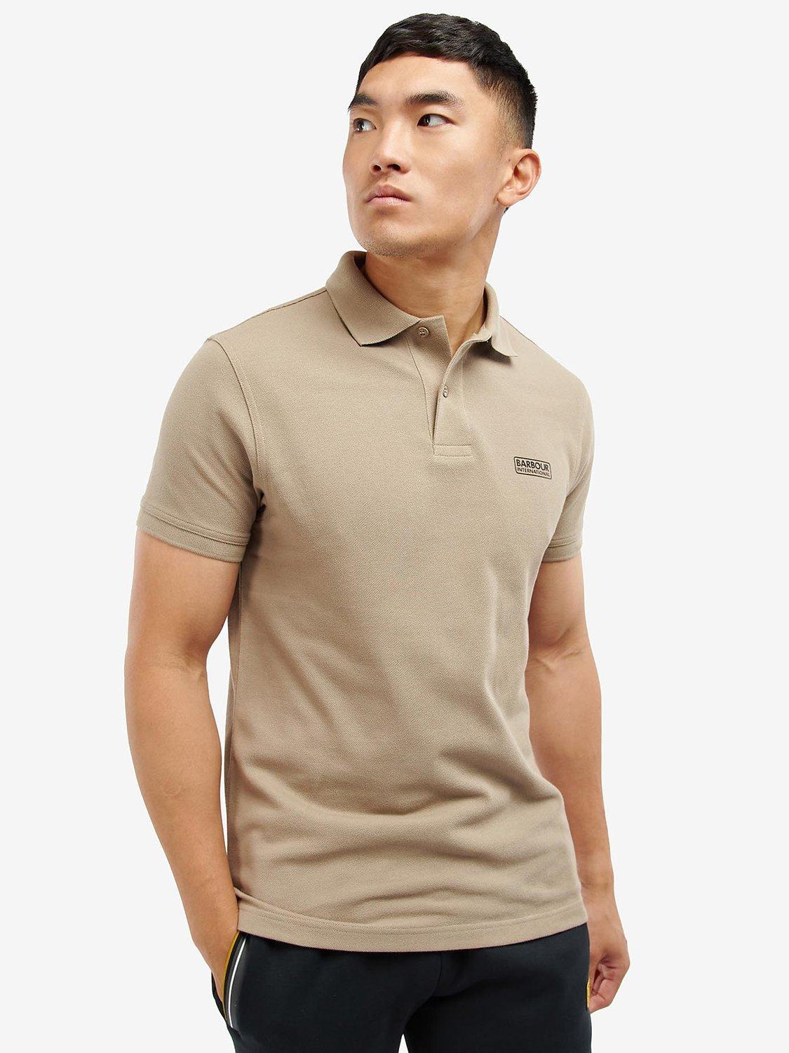 Barbour International Short Sleeve Polo Shirt, Timberwolf
