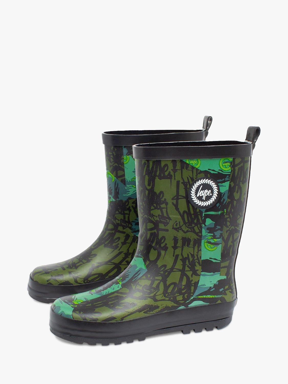 Hype Kids' Tyler Camo Crest Wellington Boots