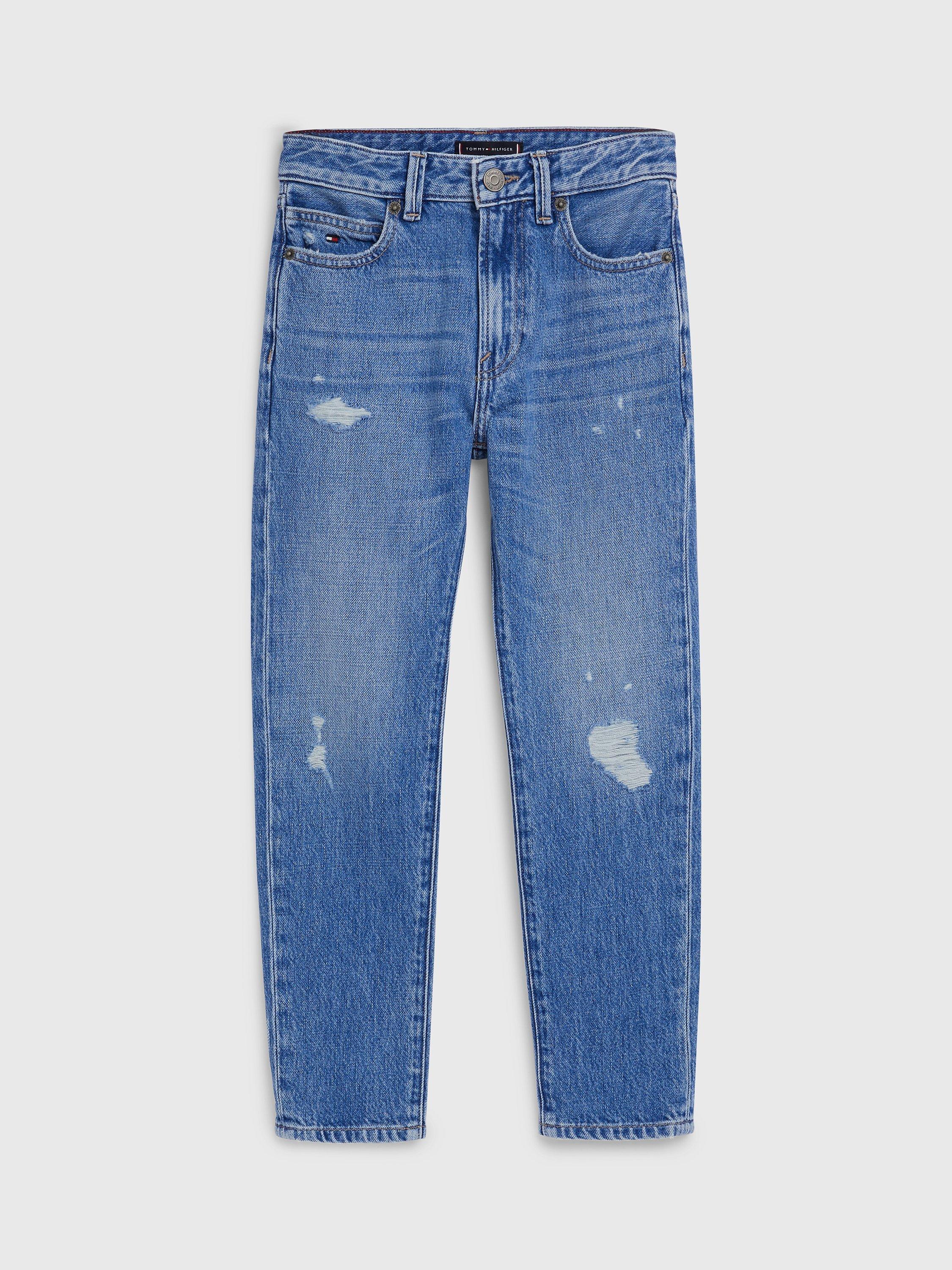 Tommy Hilfiger Boy's Straight Leg Distressed Jeans