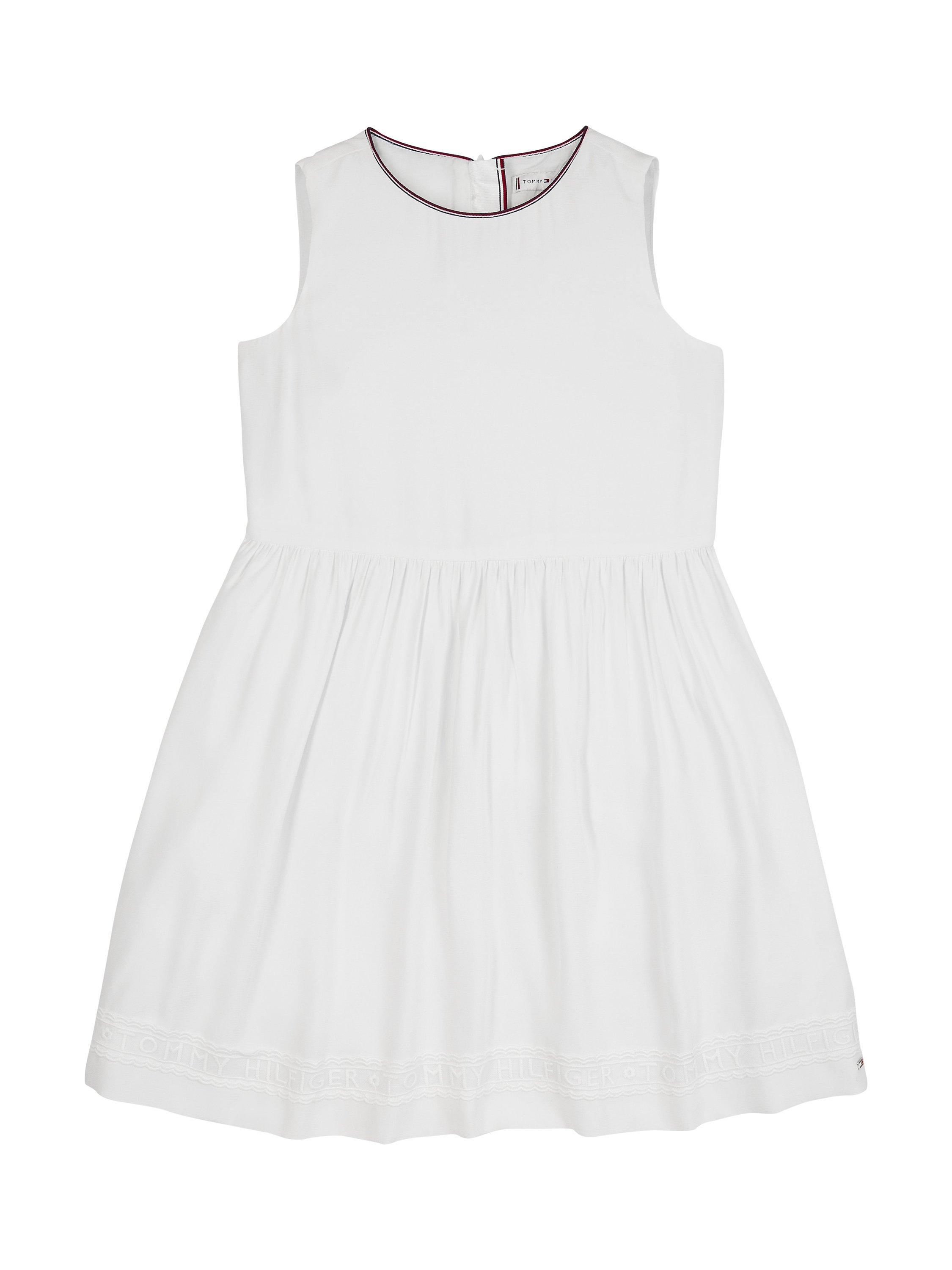 Tommy Hilfiger Kids' Lace Occasion Dress, Ancient White