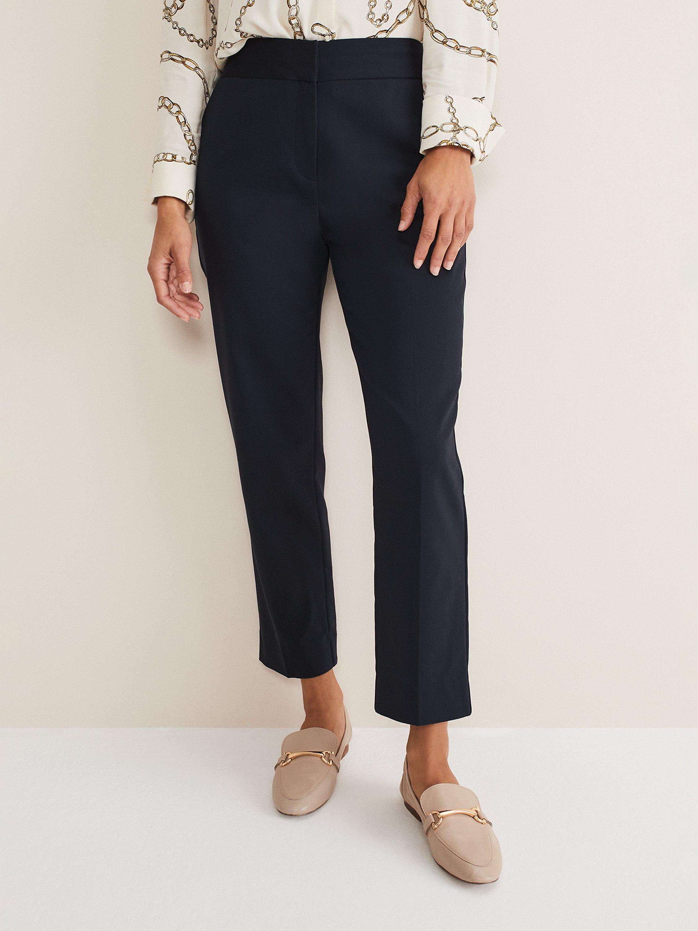 Phase Eight Julianna Cropped Trousers, Navy