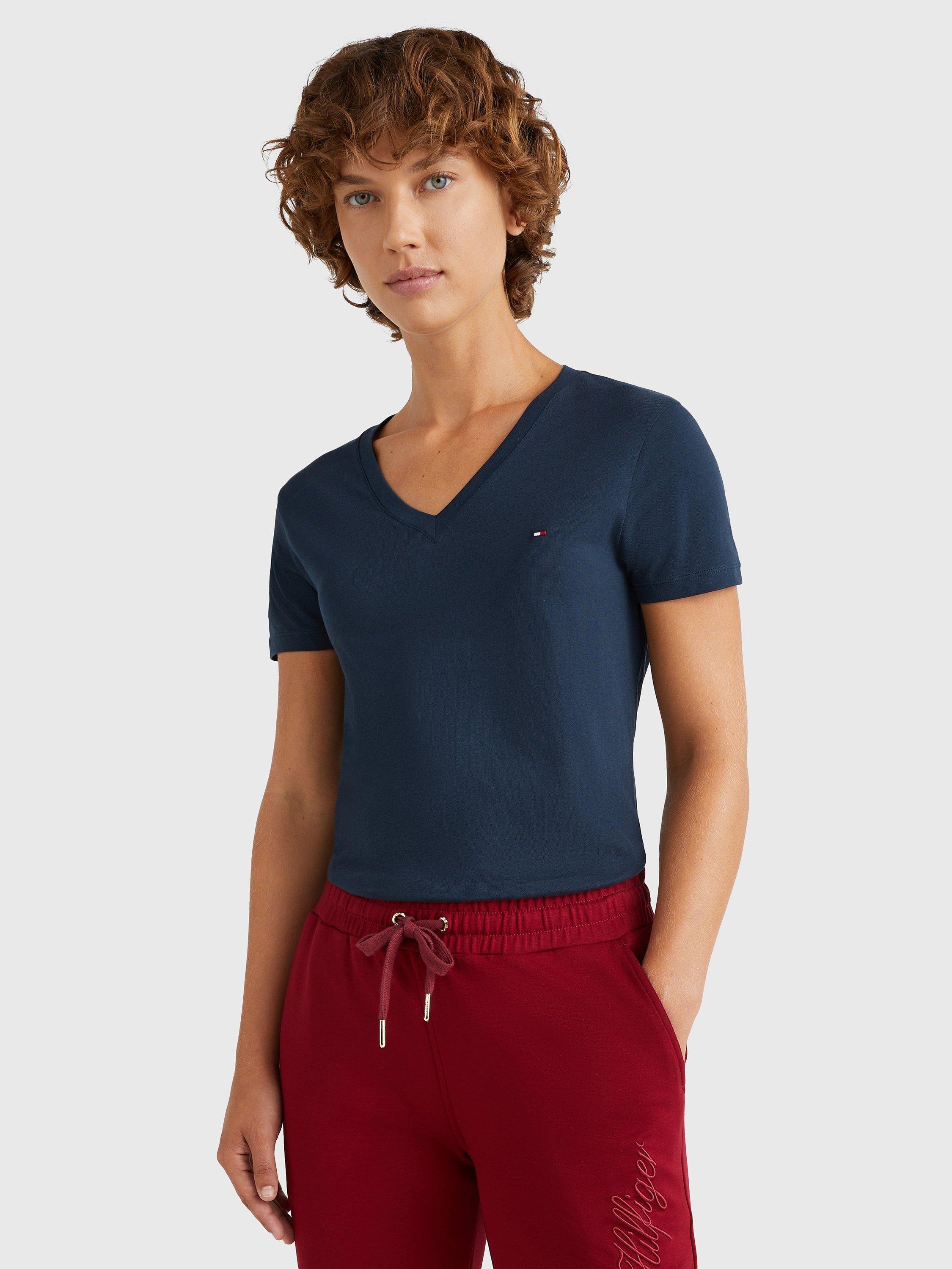 Tommy Hilfiger Heritage Cotton V-Neck T-Shirt, Midnight