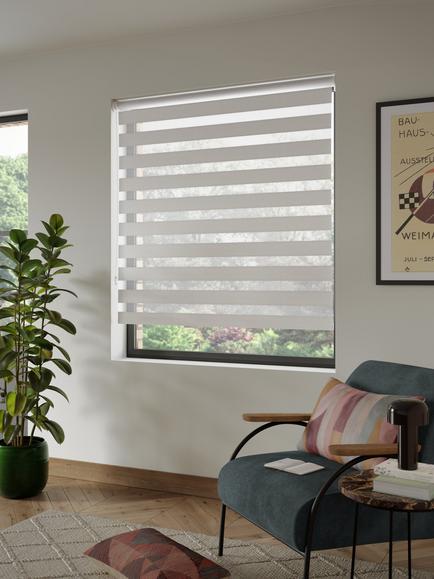 John Lewis Day and Night Roller Blind - view 2, Grey