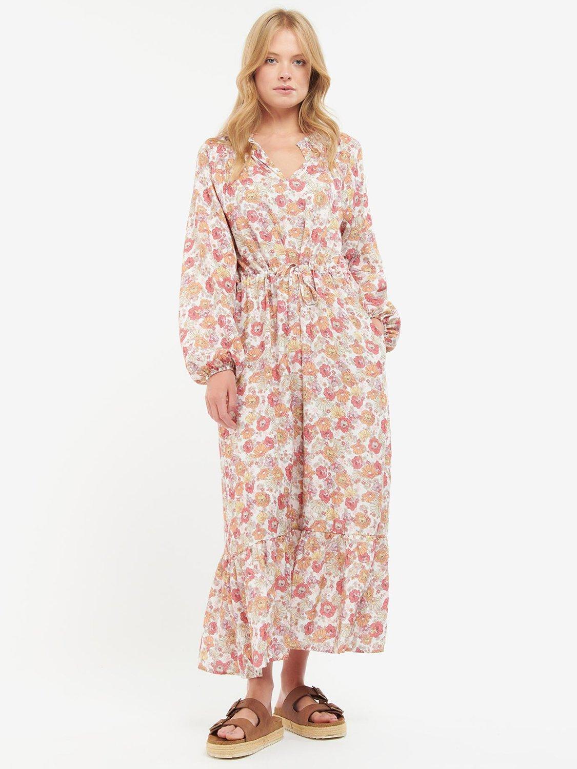 Barbour Maara Floral Dress, Pink/Multi