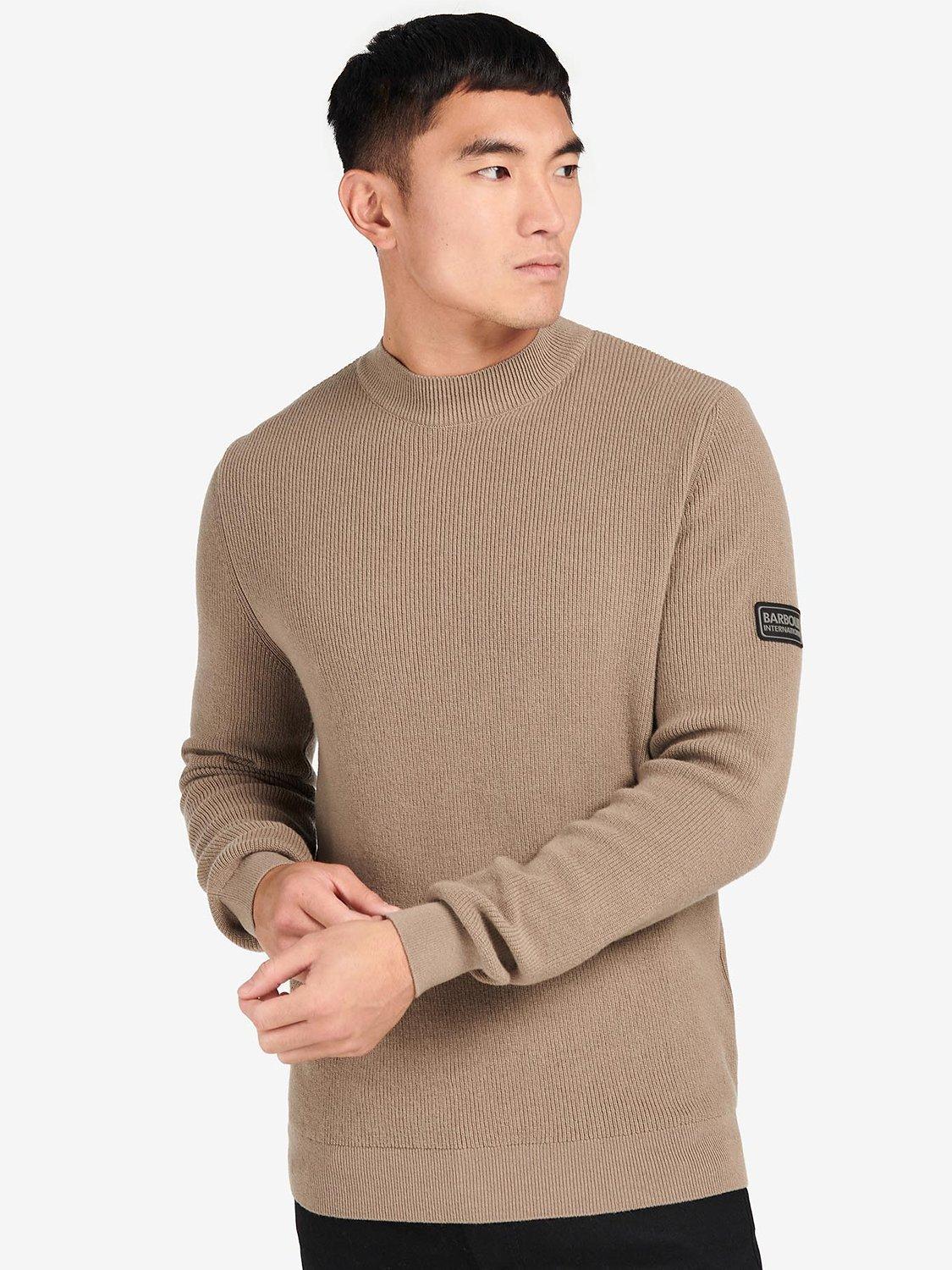 Barbour International Corser Wool Blend Jumper, Timberwolf
