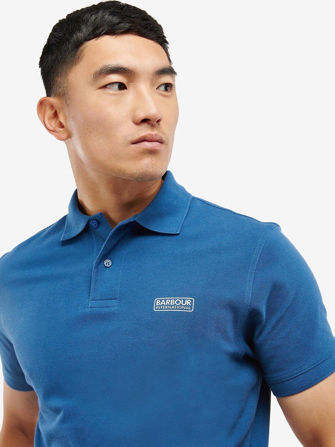 Barbour International Tailored Fit Polo Shirt, Deep Blue