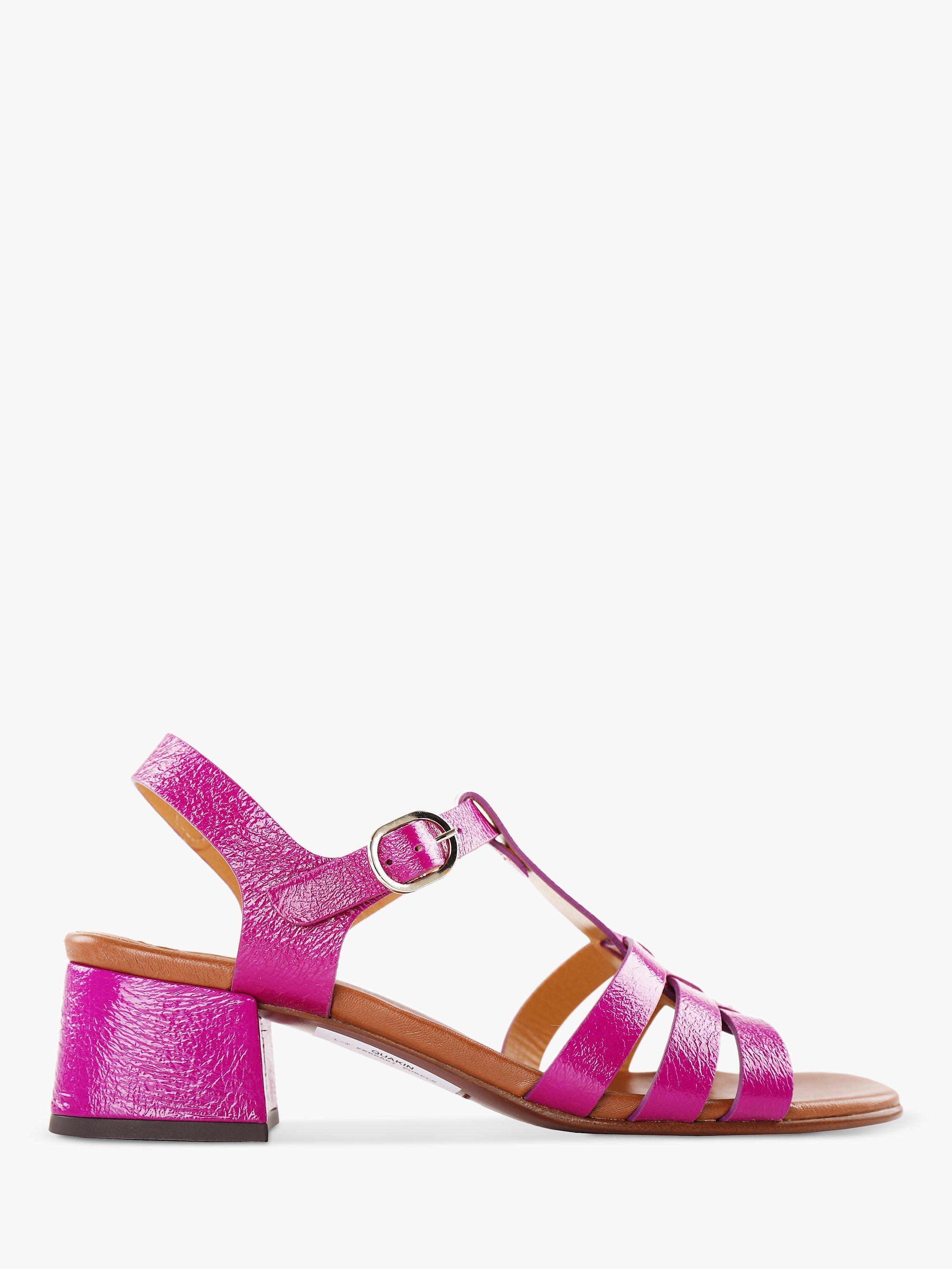 Chie Mihara Quakin Leather Heeled Sandals, Ferrari Purple, 4.5