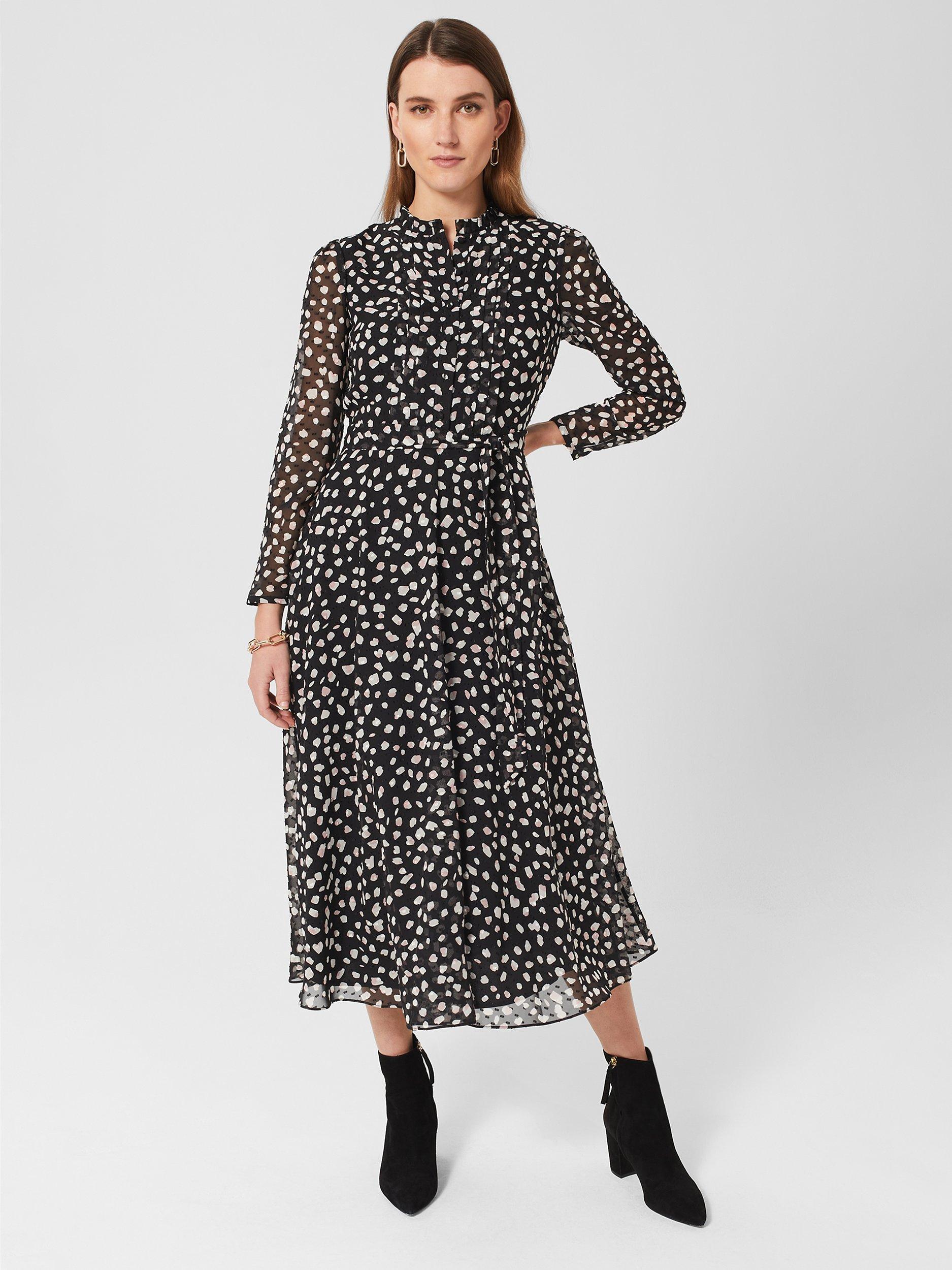 Hobbs Orla Confetti Shirt Dress, Black
