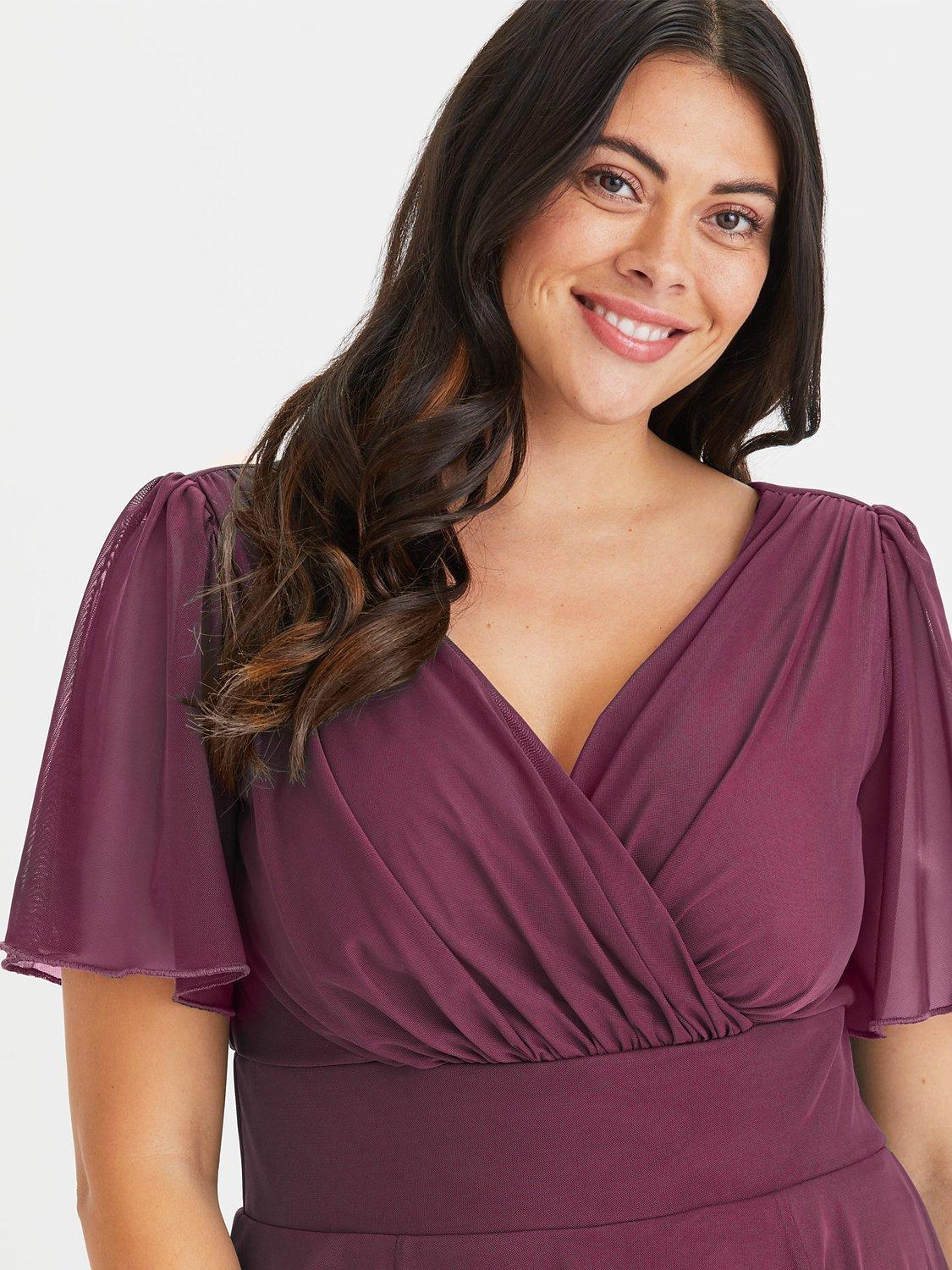 Product image 2 of 4, which shows Scarlett & Jo Victoria Midi Dress, Wine, 26