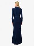 Adrianna Papell Crepe Tuxedo Maxi Dress, Midnight
