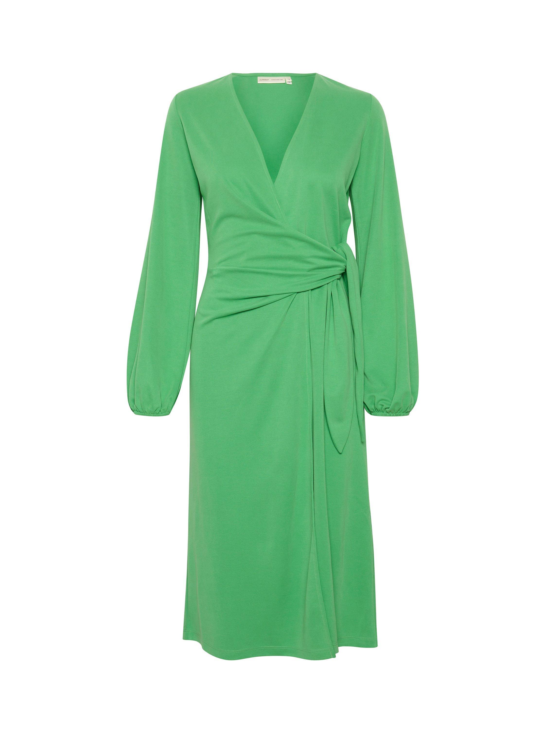 InWear Catja Wrap Midi Dress, Bright Green, XS