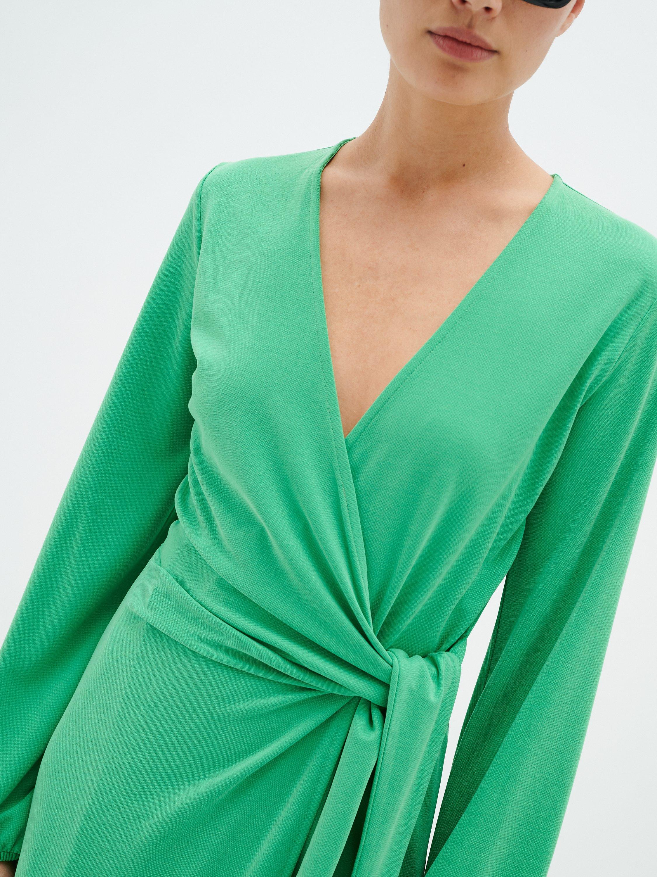 InWear Catja Wrap Midi Dress, Bright Green, XS