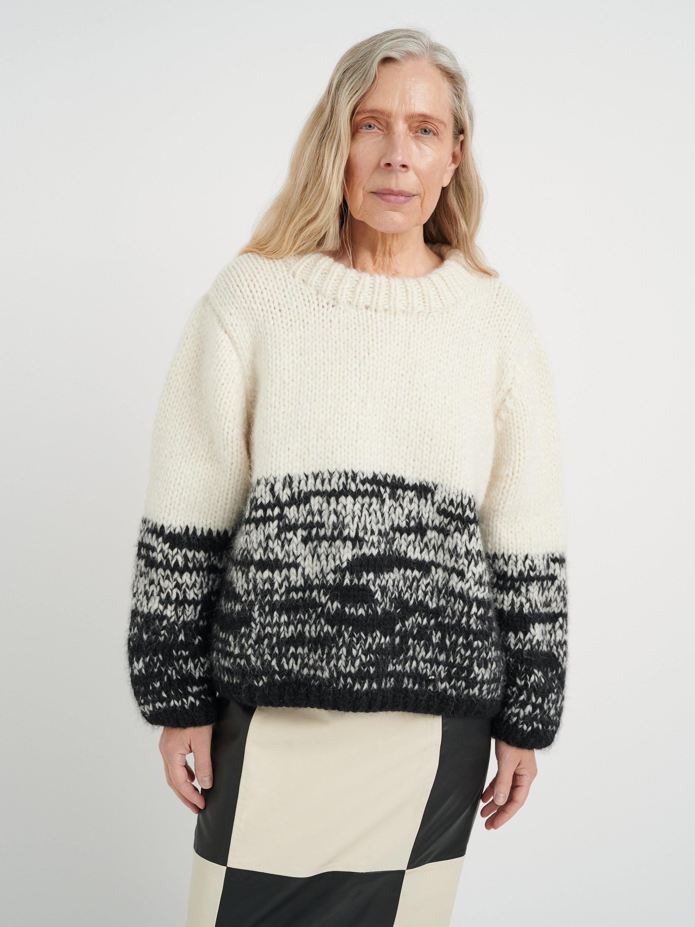 InWear Manda Abstract Wool Blend Jumper, Black/White, One Size