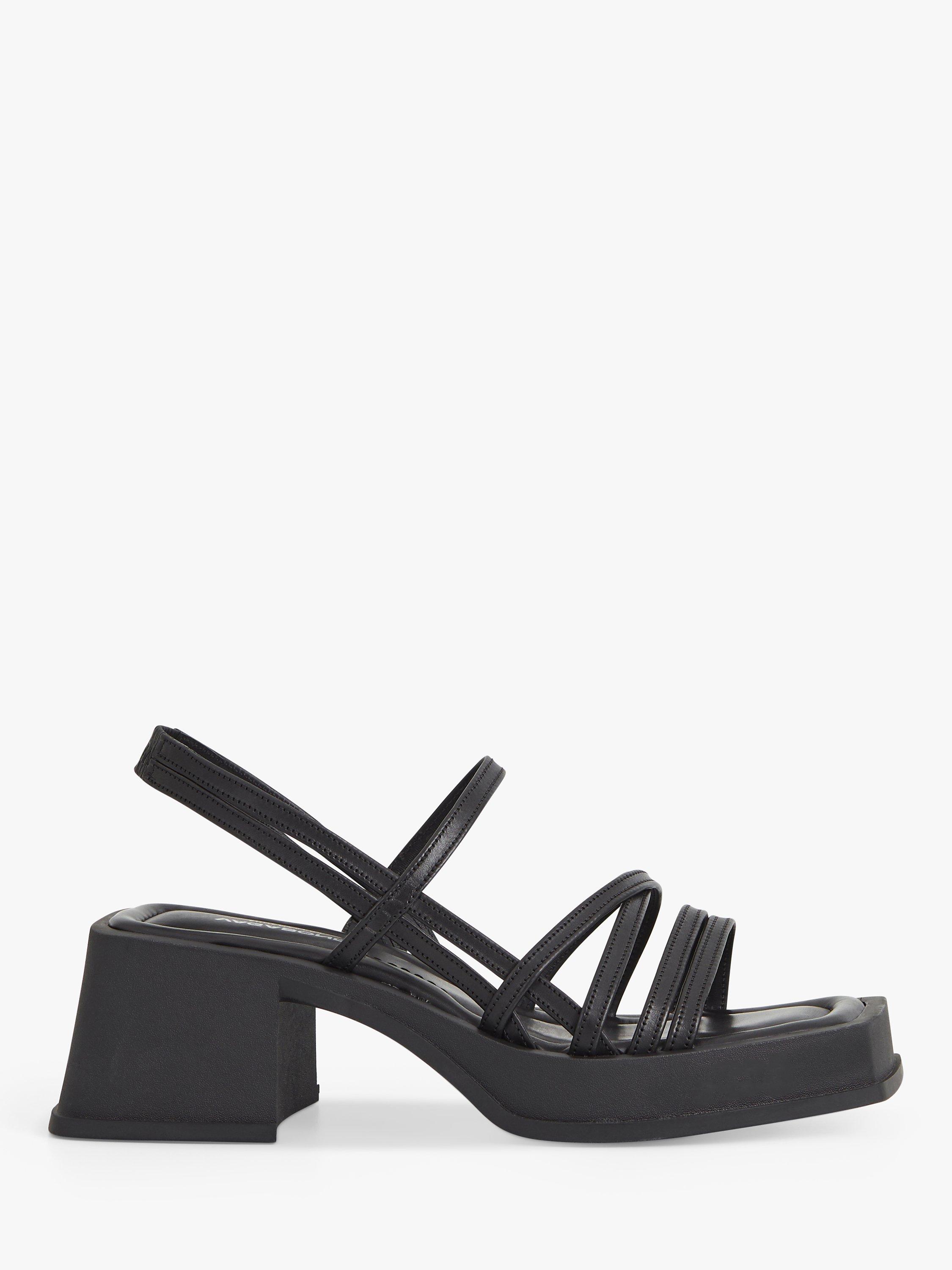 Vagabond Shoemakers Hennie Thin Strap Block Heel Sandals, Black