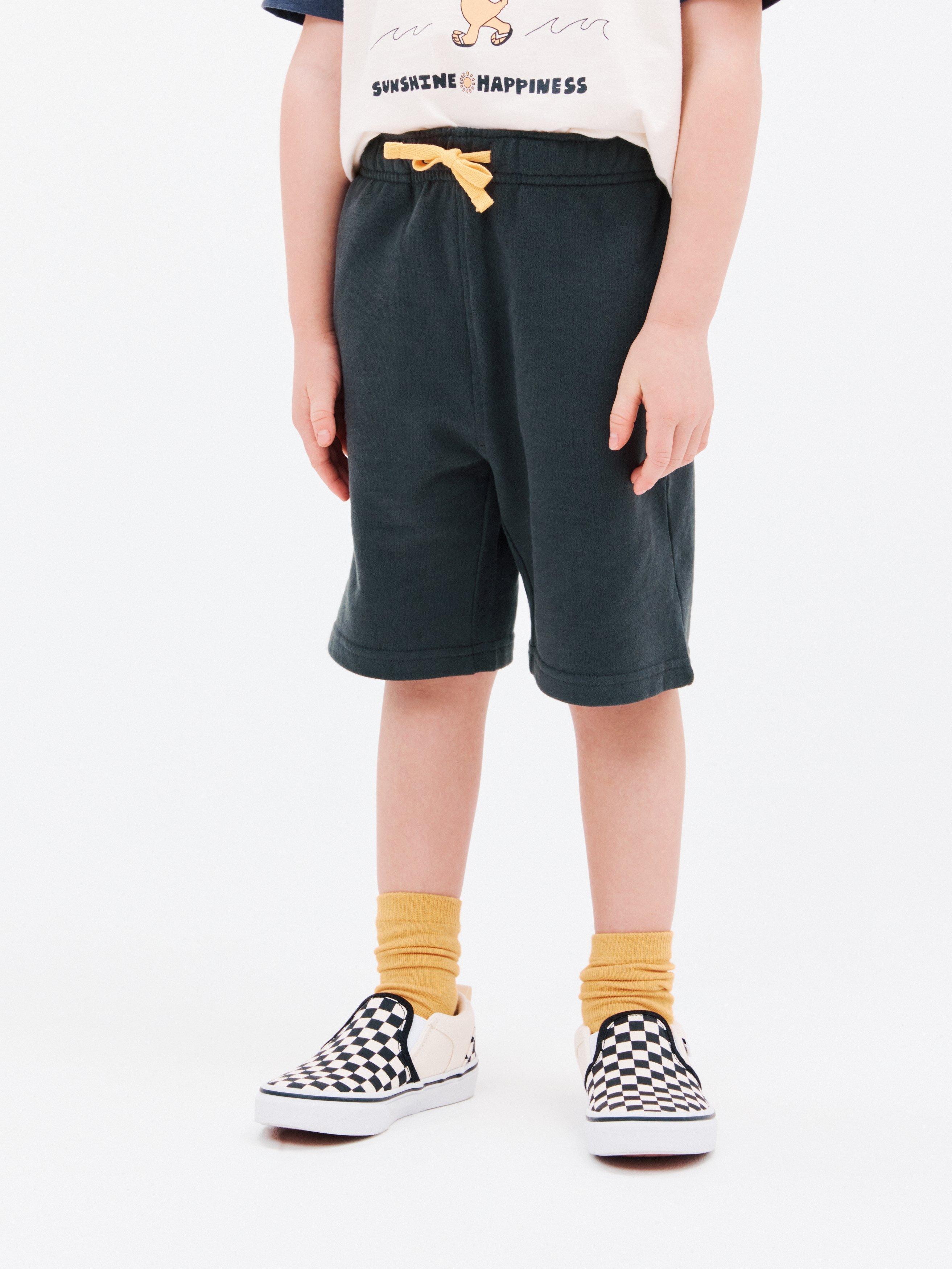 John Lewis ANYDAY Kids' Plain Jersey Shorts, Black, 4 years