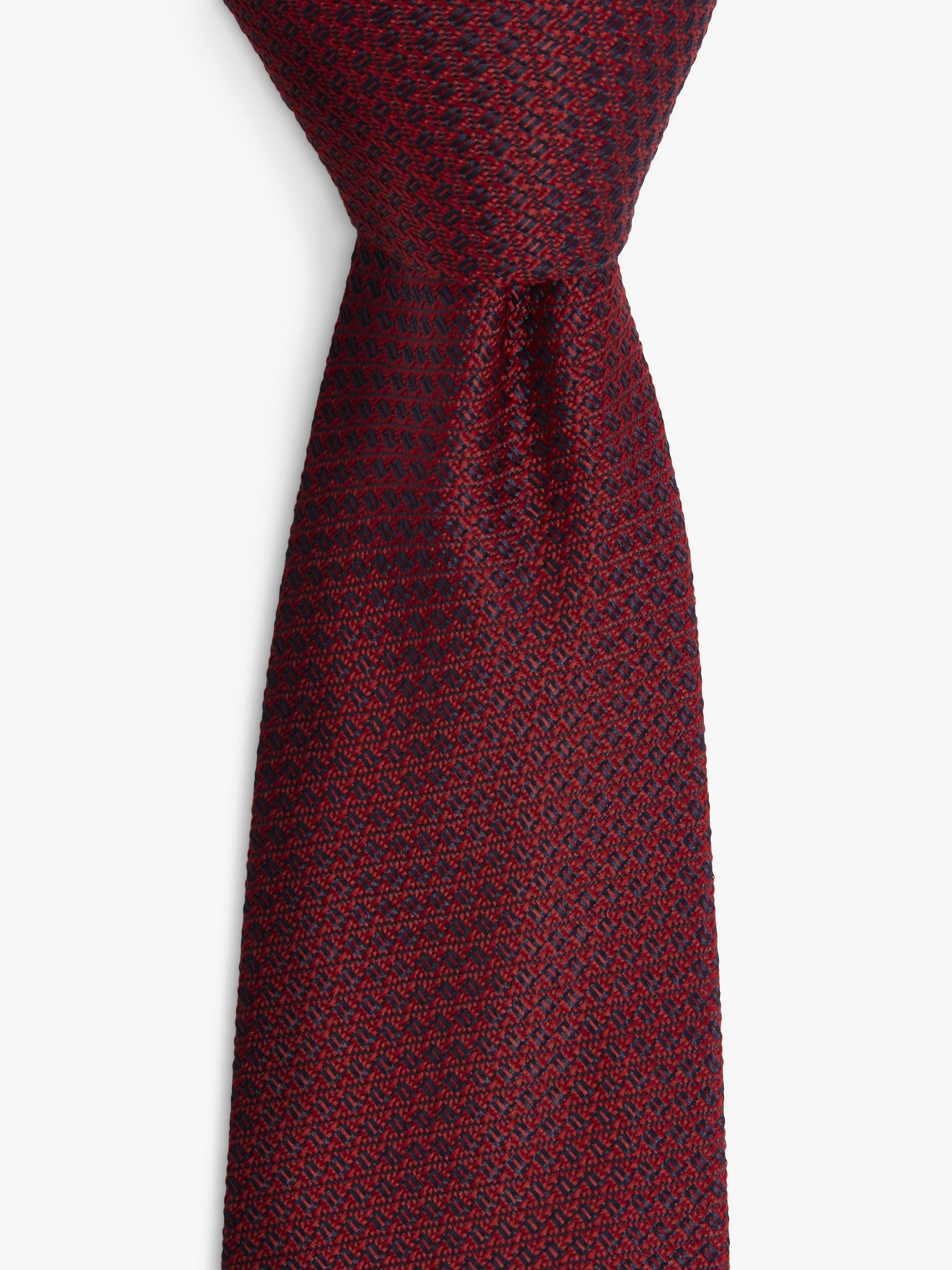 Moss Textured Weave Tie, Dark Red