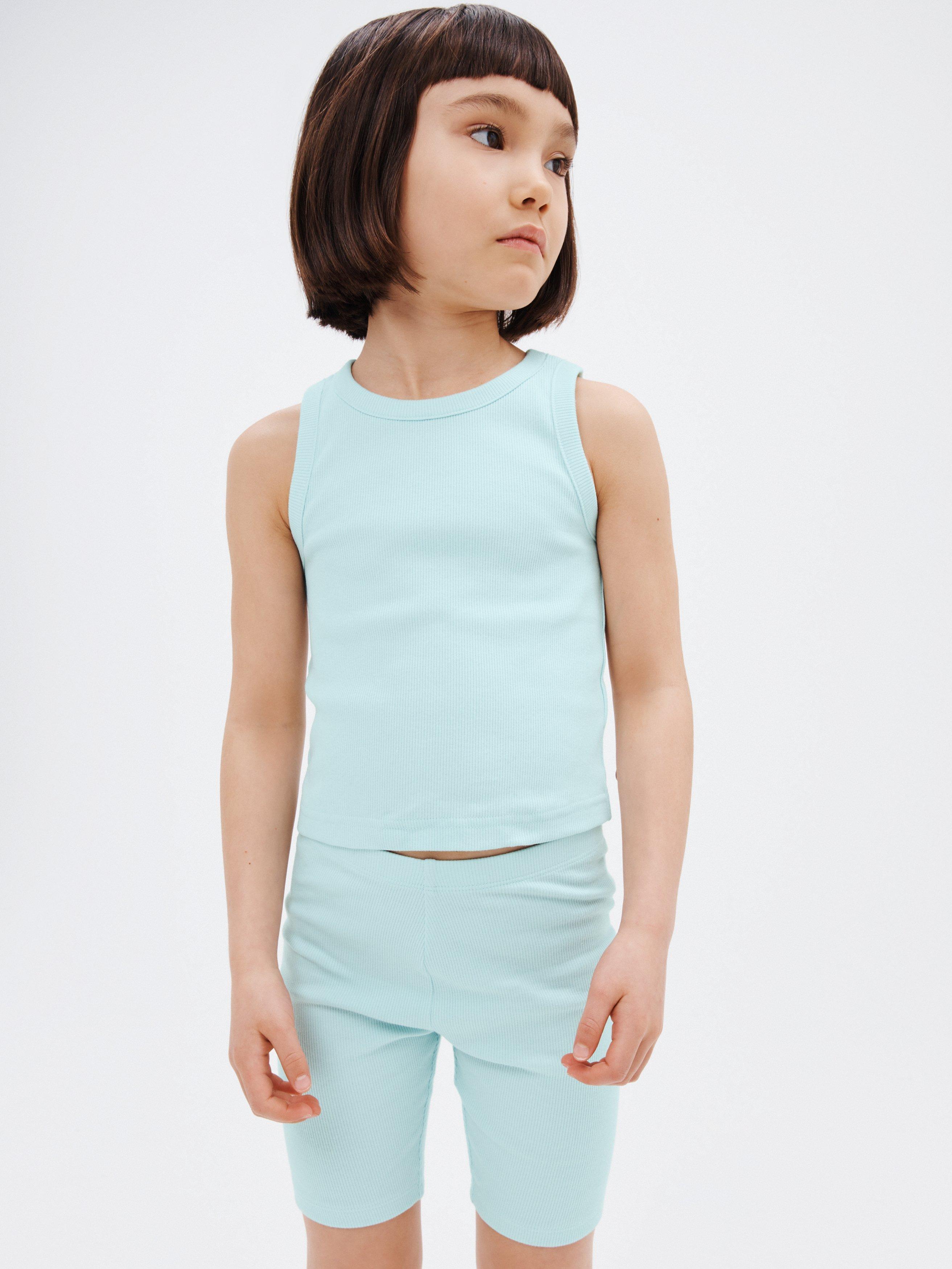 John Lewis ANYDAY Kids' Ribbed Vest, Blue