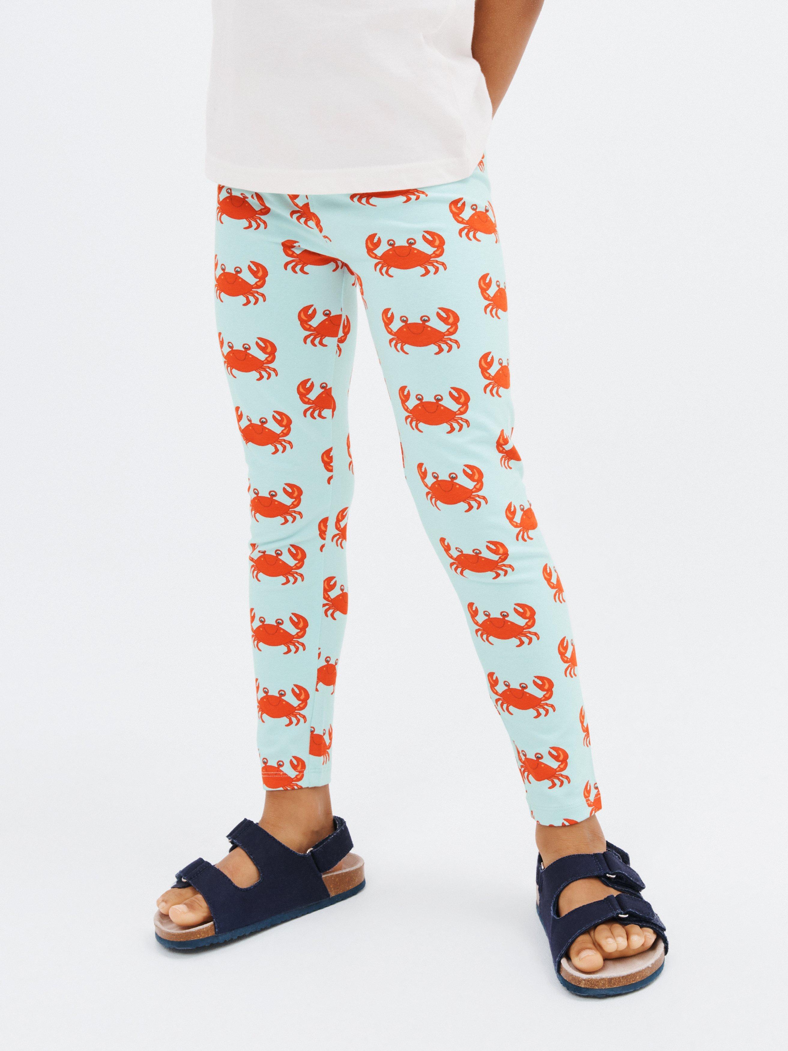 John Lewis ANYDAY Kids' Crab Leggings, Blue