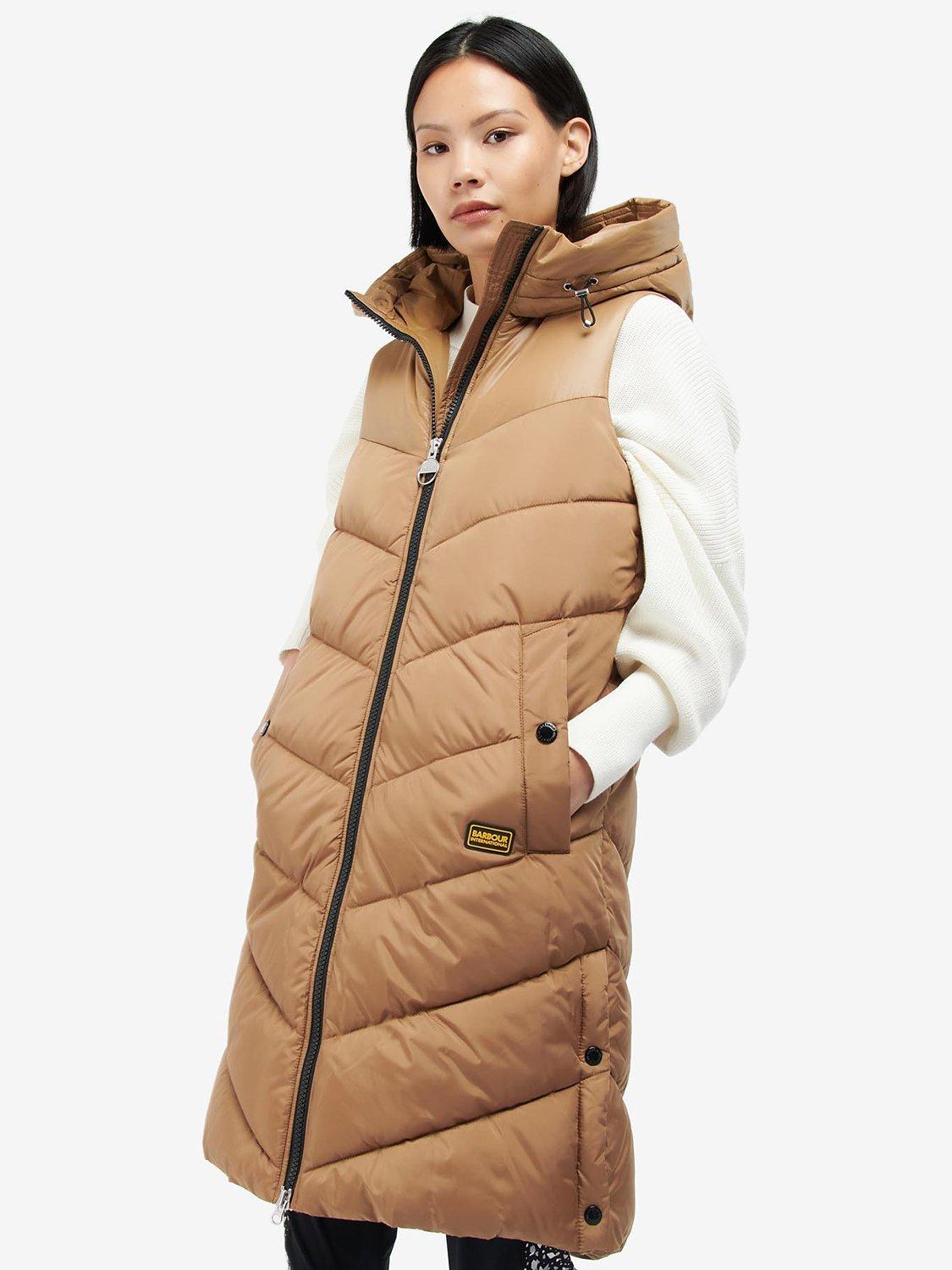 Barbour International Marathon Hooded Quilted Gilet, Burnt Cinder