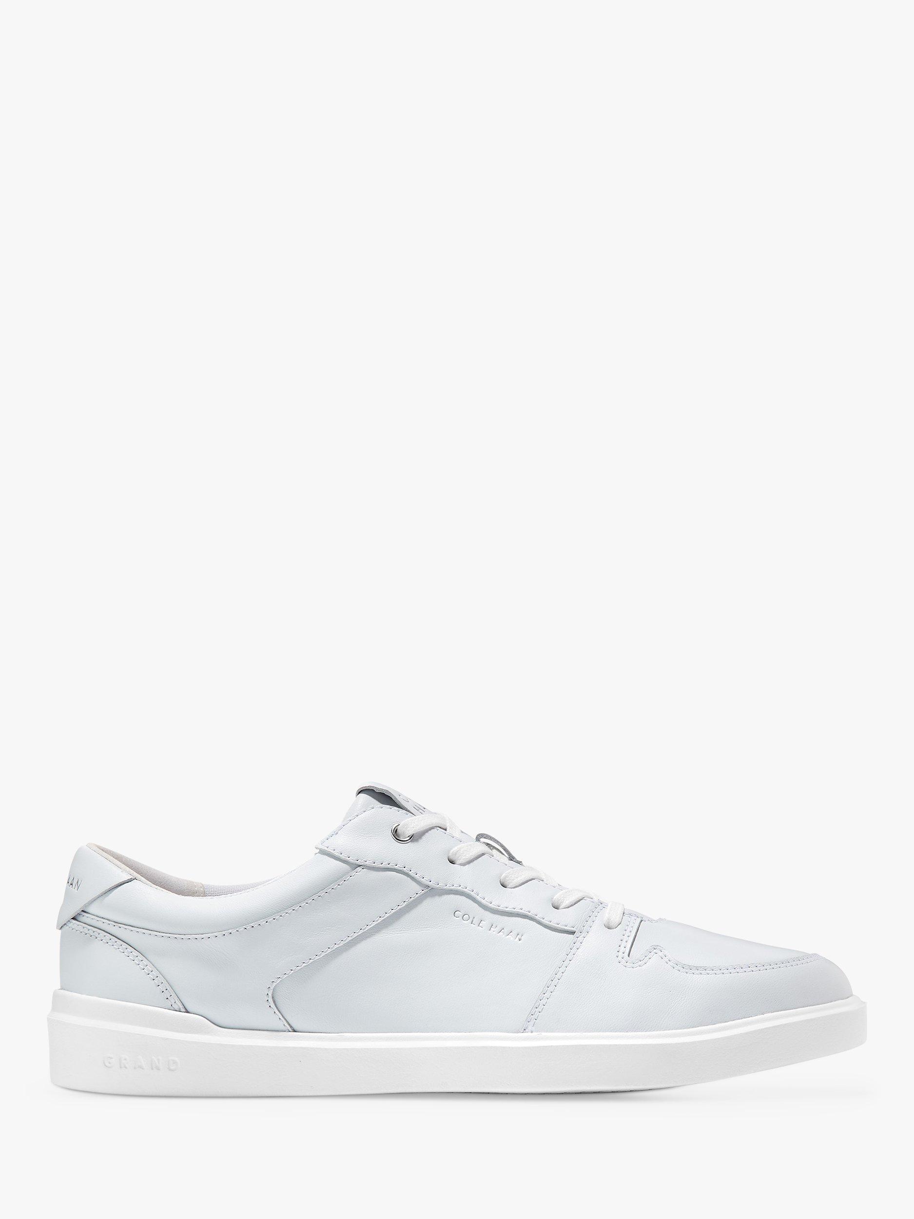 Cole Haan Grand Crosscourt Leather Tennis Trainers, White/Ch Argento