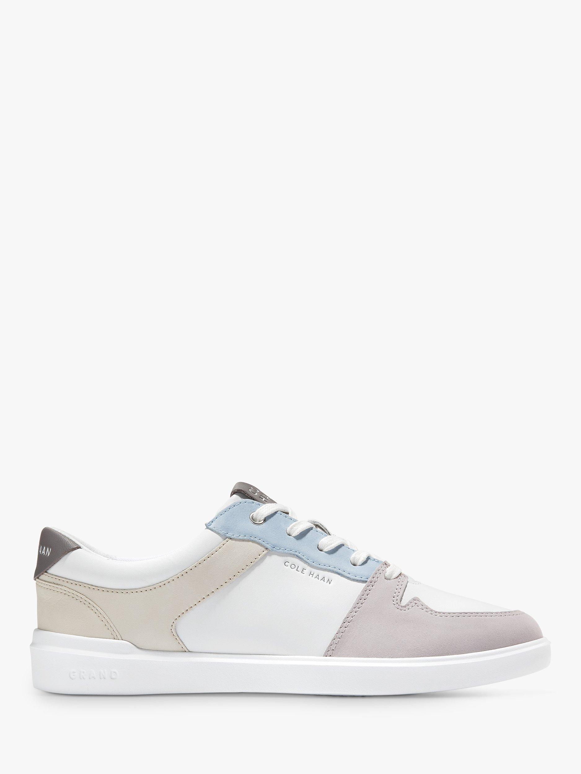 Cole Haan Grand Crosscourt Leather Tennis Trainers, Optic/Multi Pastel