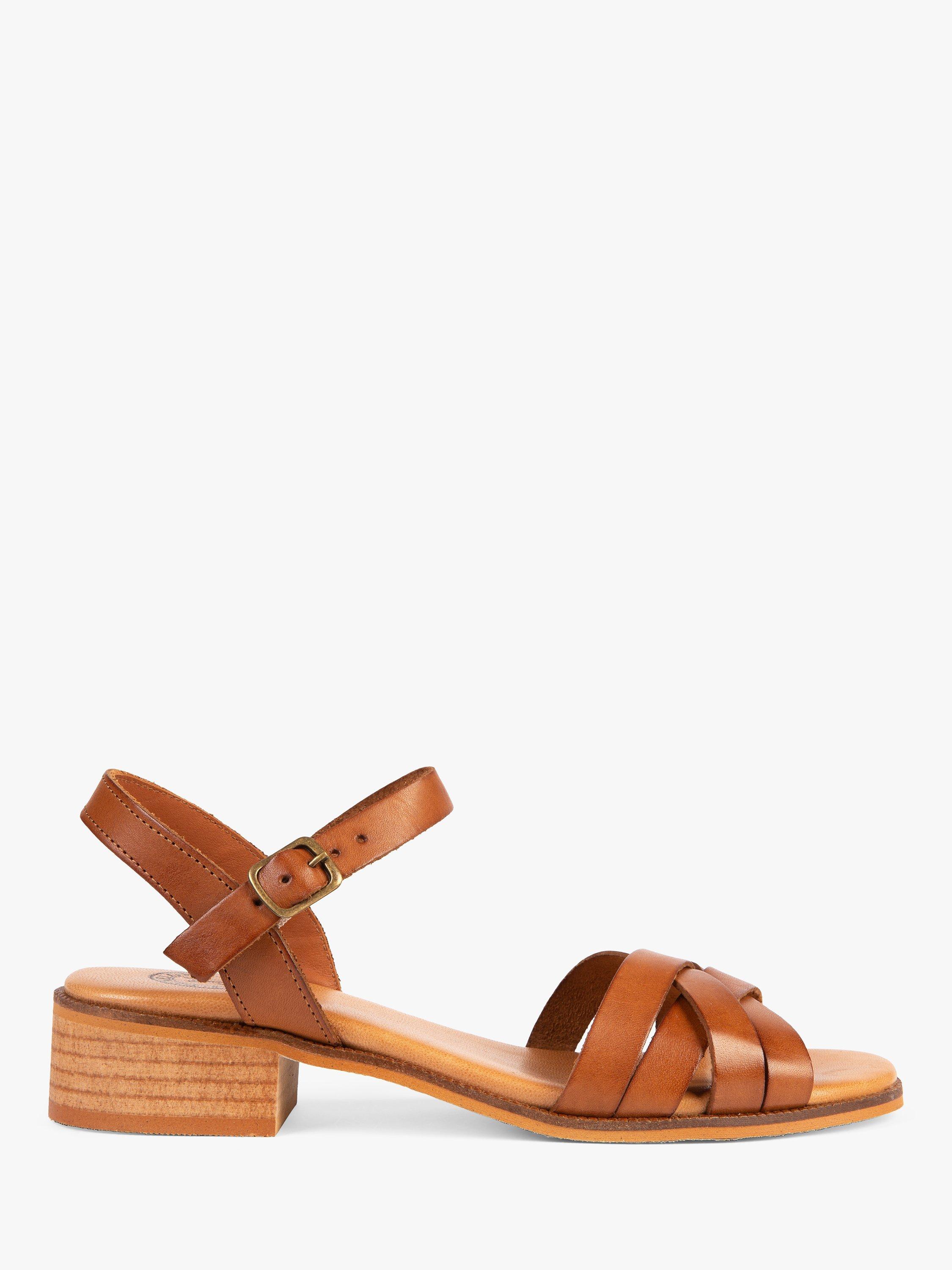 Penelope Chilvers Shepherdess Leather Sandals, Tan, 4