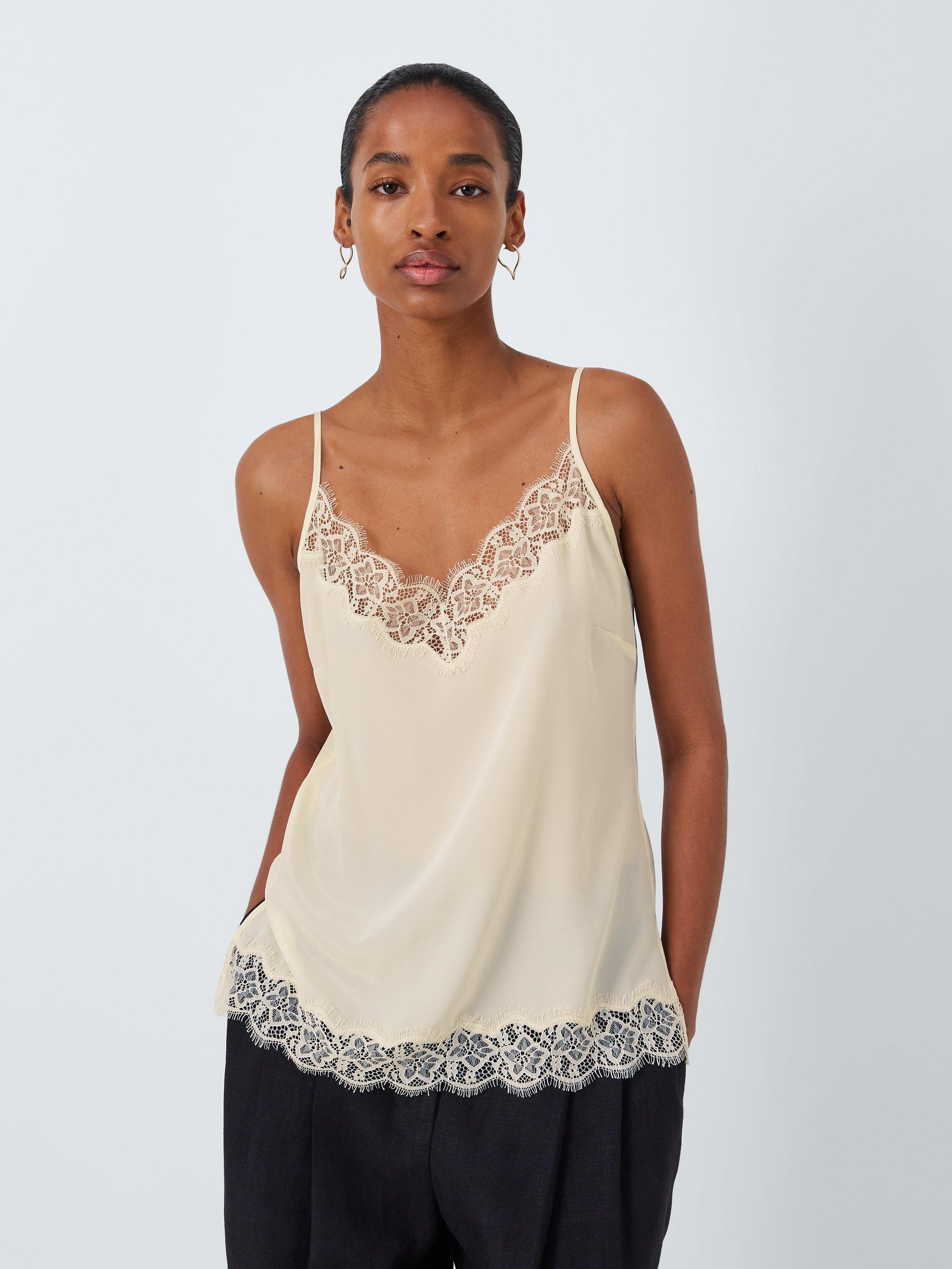 John Lewis Silk Cami Top, Ecru