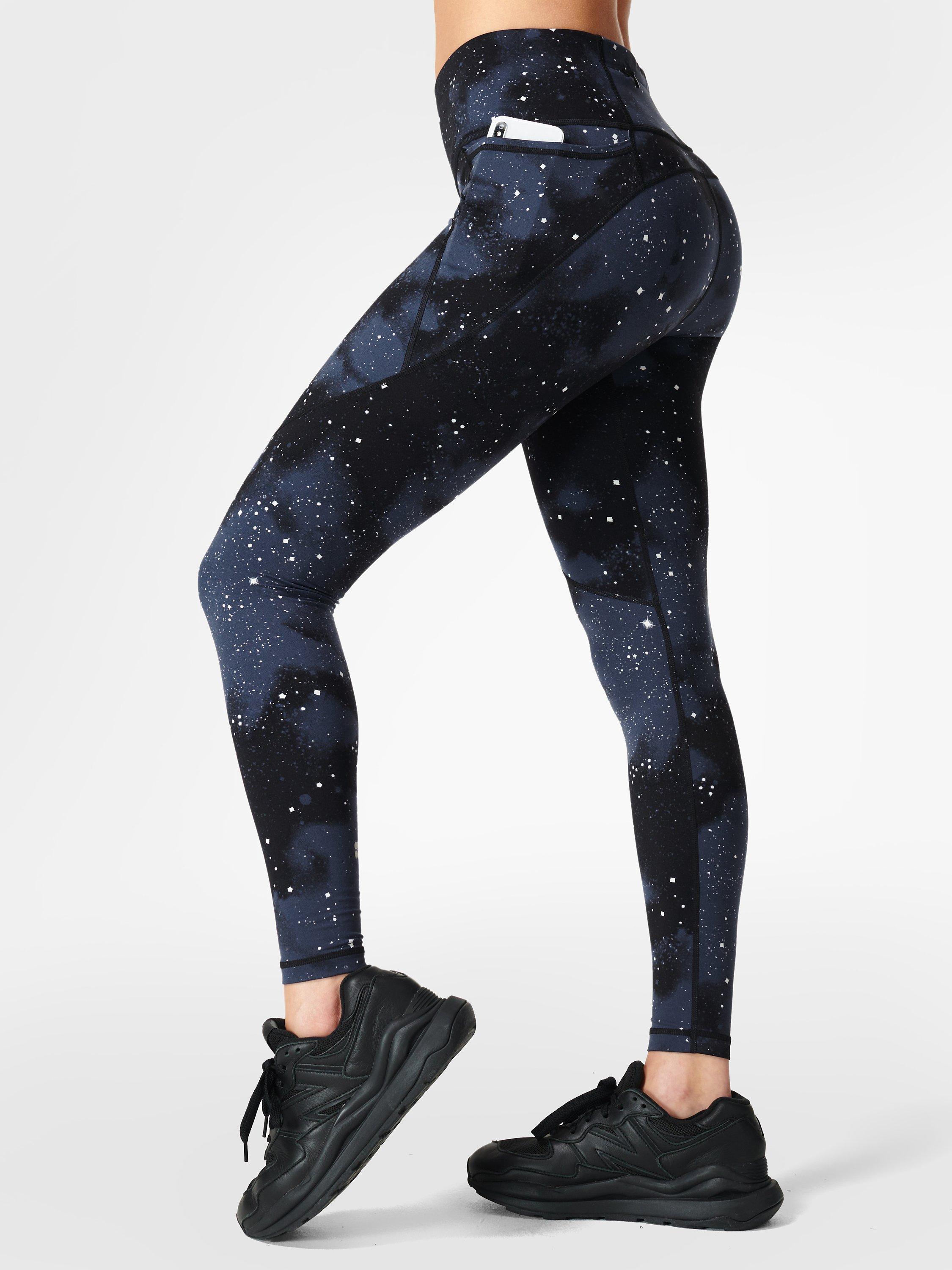 Sweaty Betty Power Gym Leggings, Black Ditsy Star 