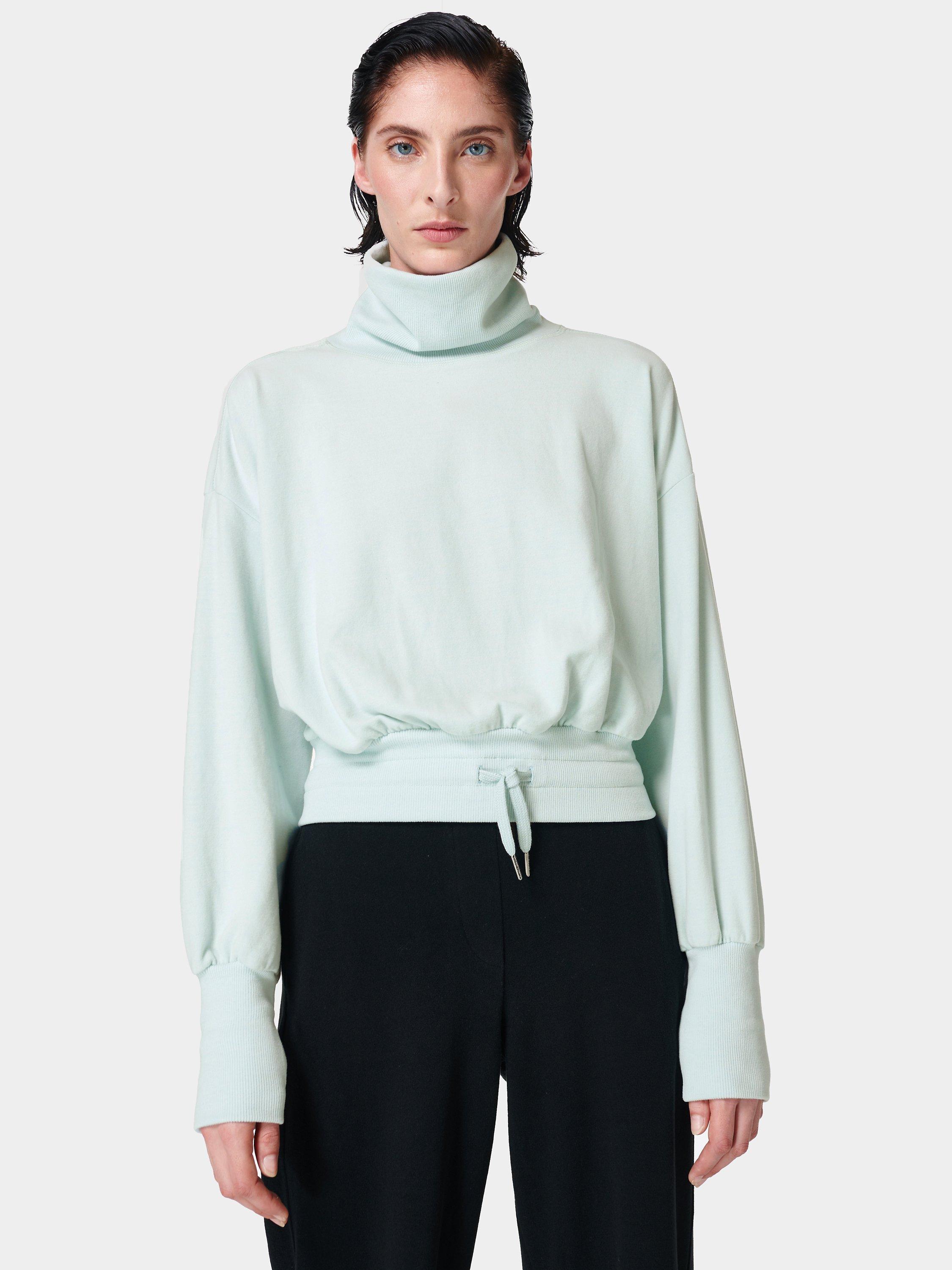 Sweaty Betty Melody Luxe Fleece Jumper, Cloud Blue