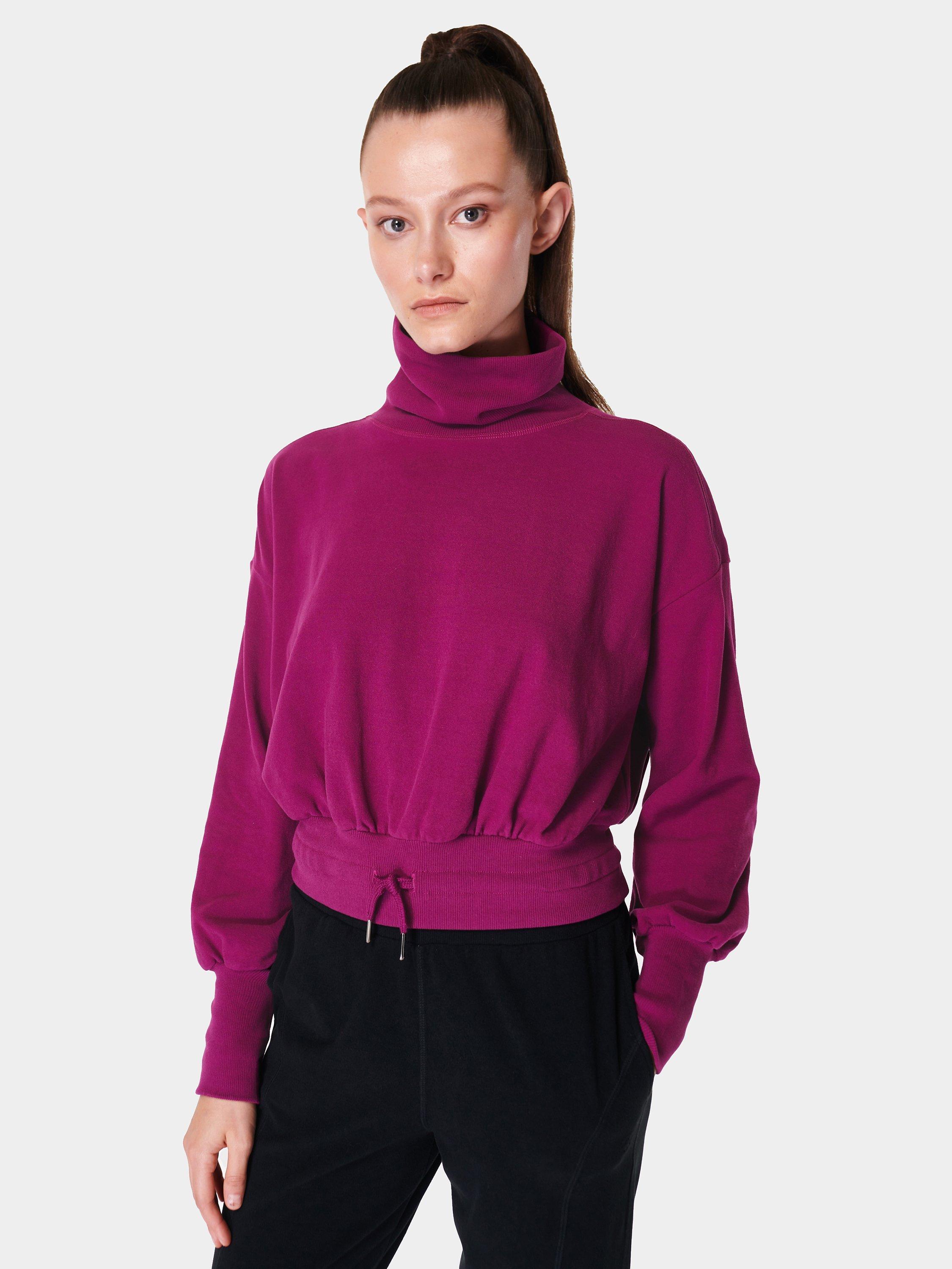 Sweaty Betty Melody Luxe Fleece Jumper, Amaranth Pink