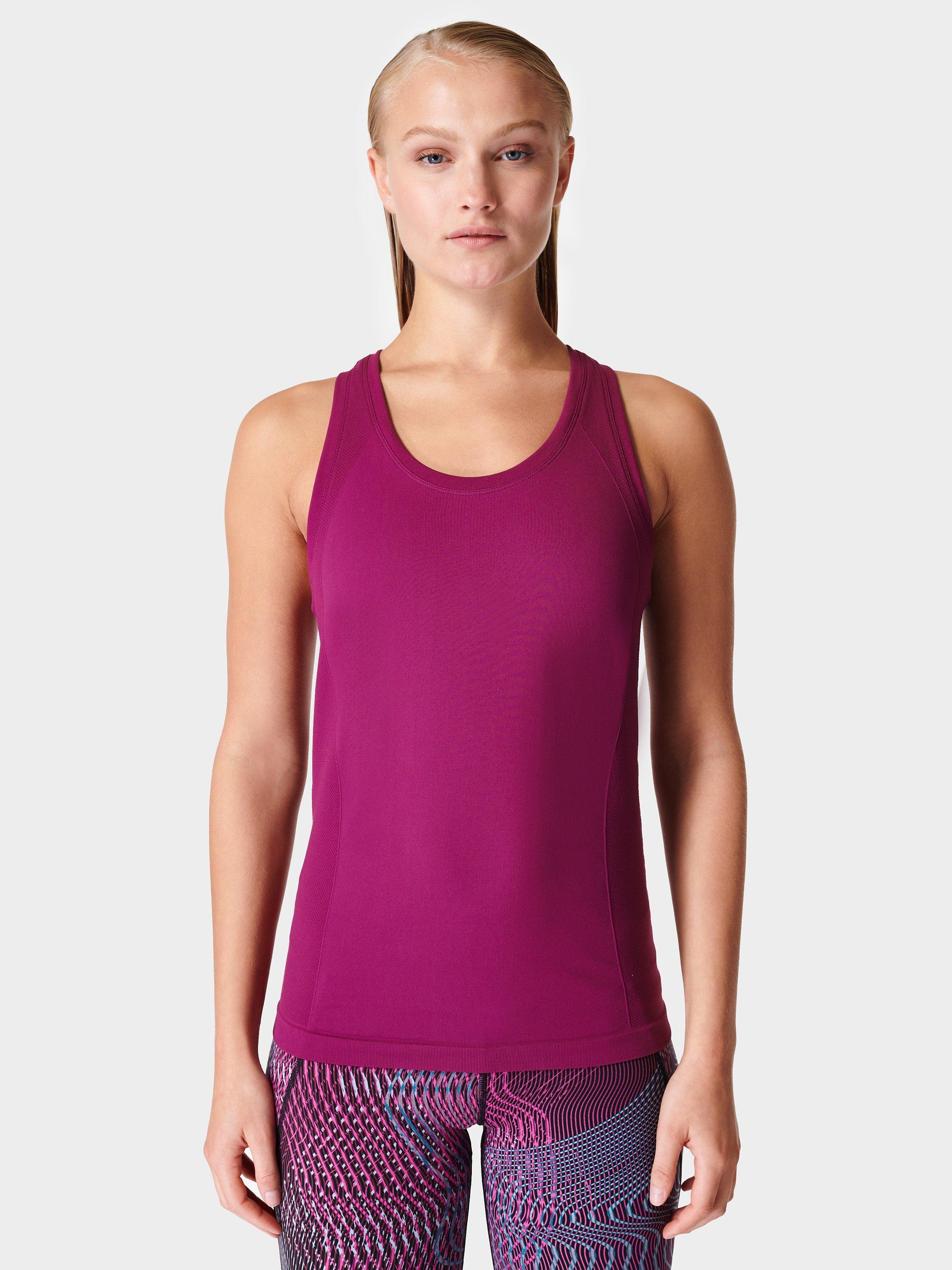 Sweaty Betty Athlete Seamless Workout Tank Top, Amaranth Pink