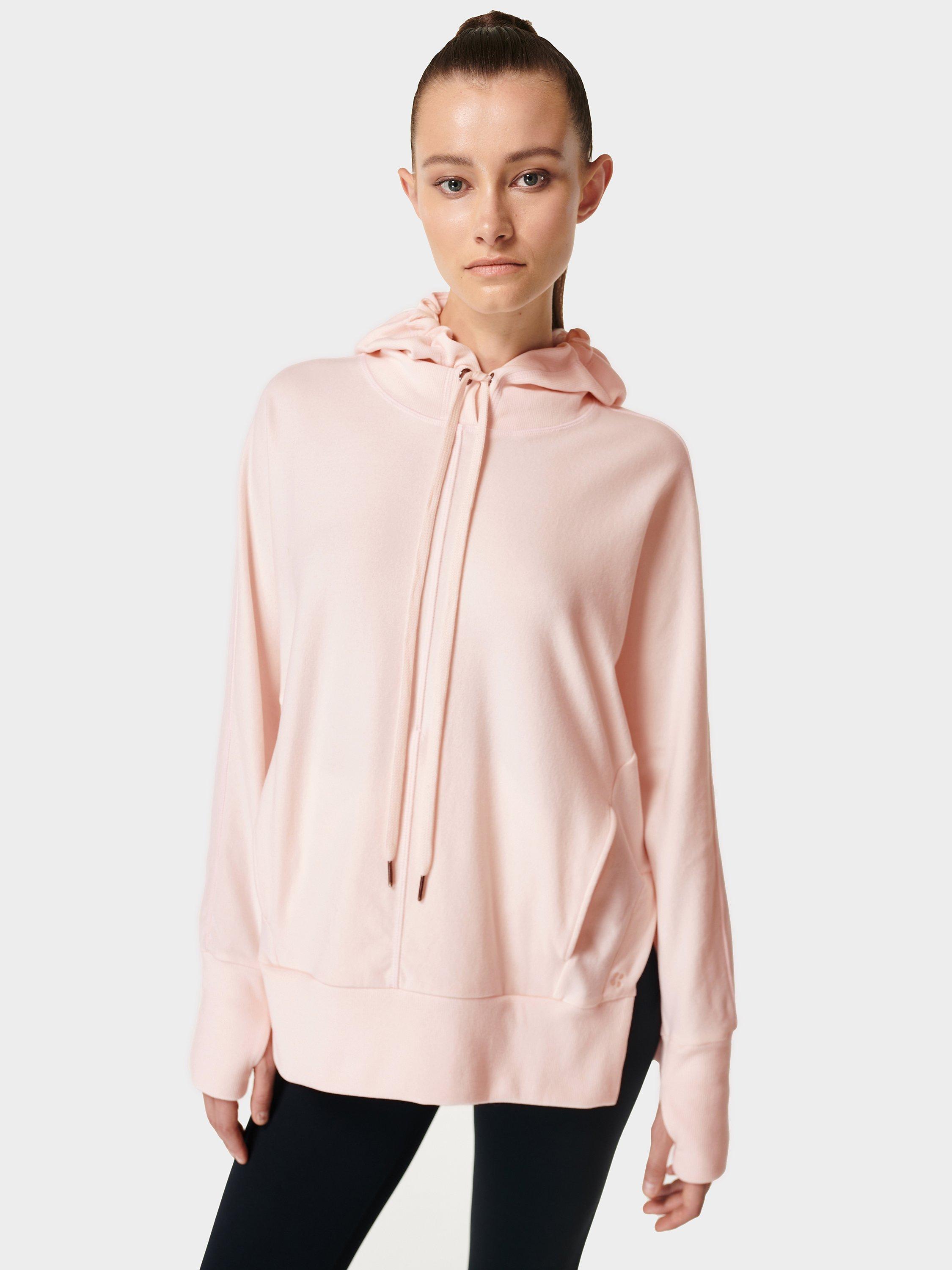 Sweaty Betty Liberate Luxe Fleece Hoodie, Tulle Pink