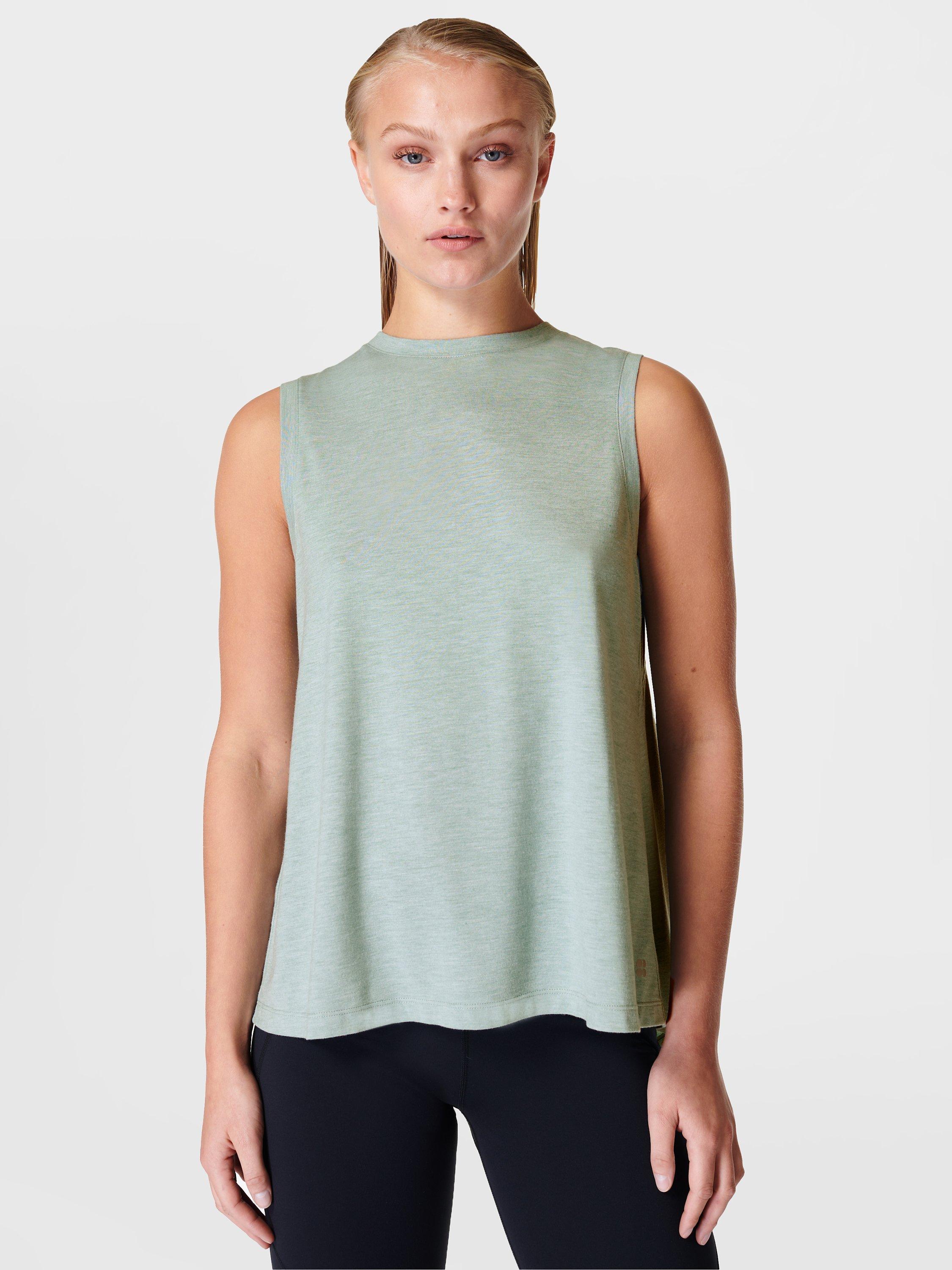 Sweaty Betty Focus Training Tank Top, Mist Blue