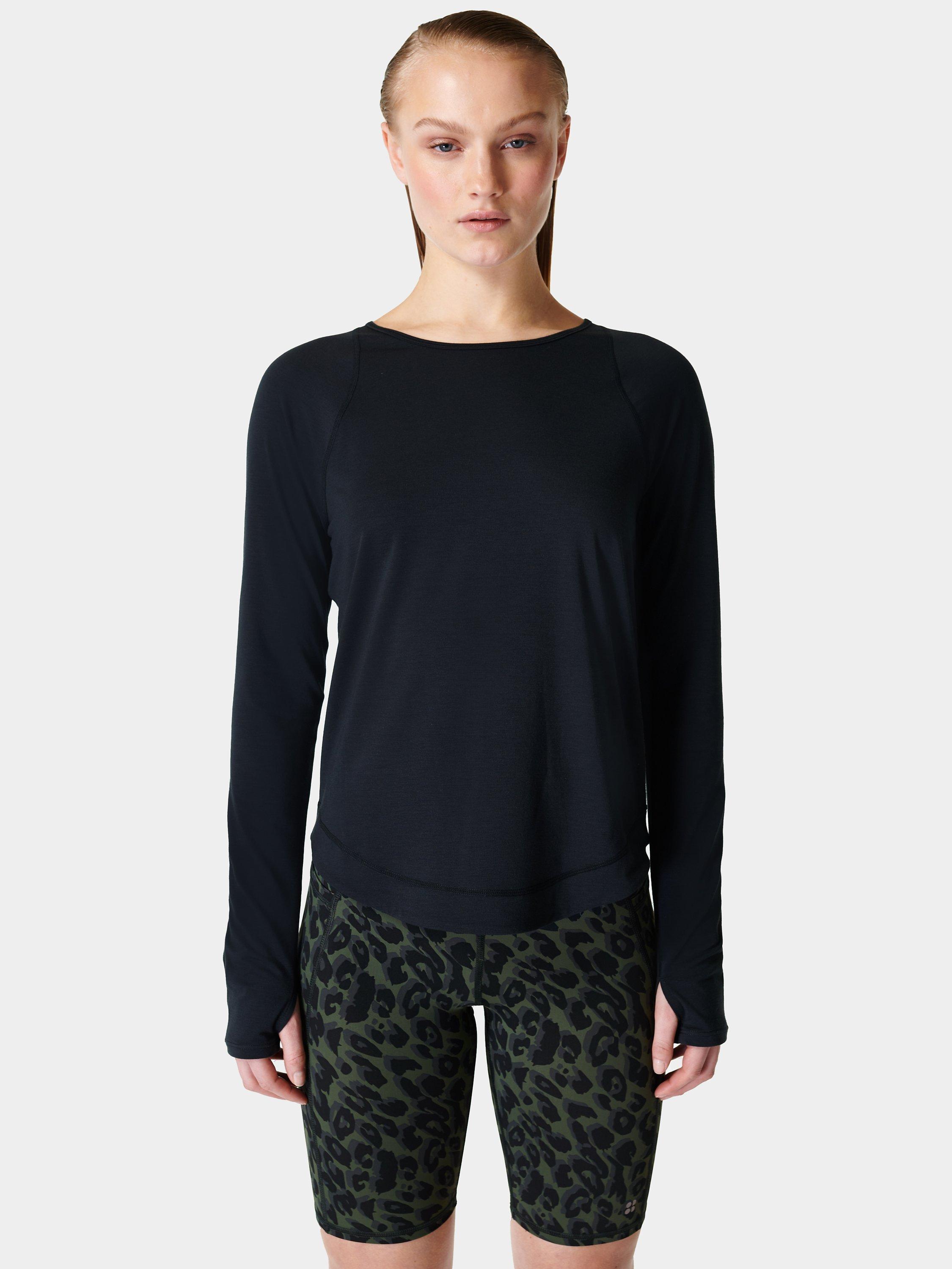 Sweaty Betty Breathe Easy Long Sleeve Top, Black