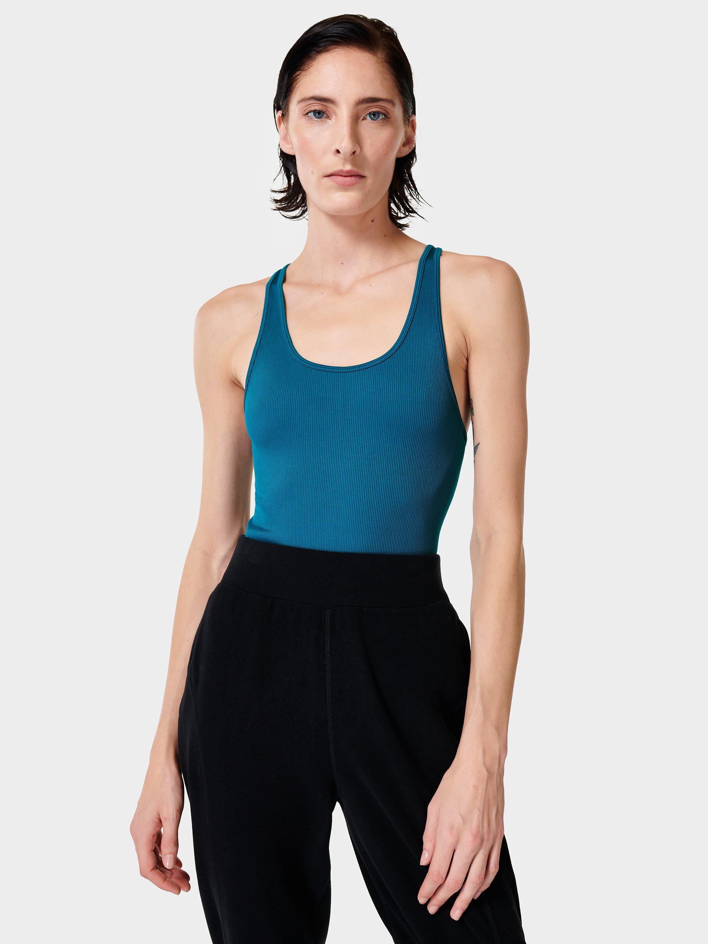 Sweaty Betty Spring Seamless Tank Top, Cascade Blue