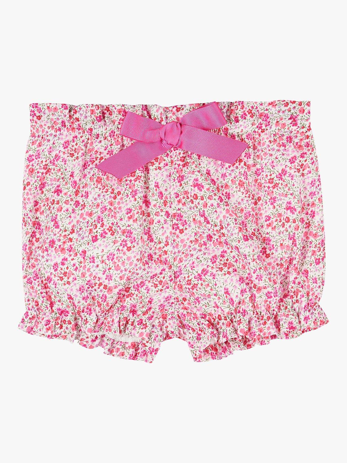 Trotters Baby Phoebe Floral Print Bloomers, Bright Pink