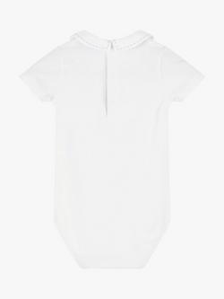 Trotters Baby Monty Stitched Eton Collar Jersey Bodysuit - view 2, White/Pale Blue