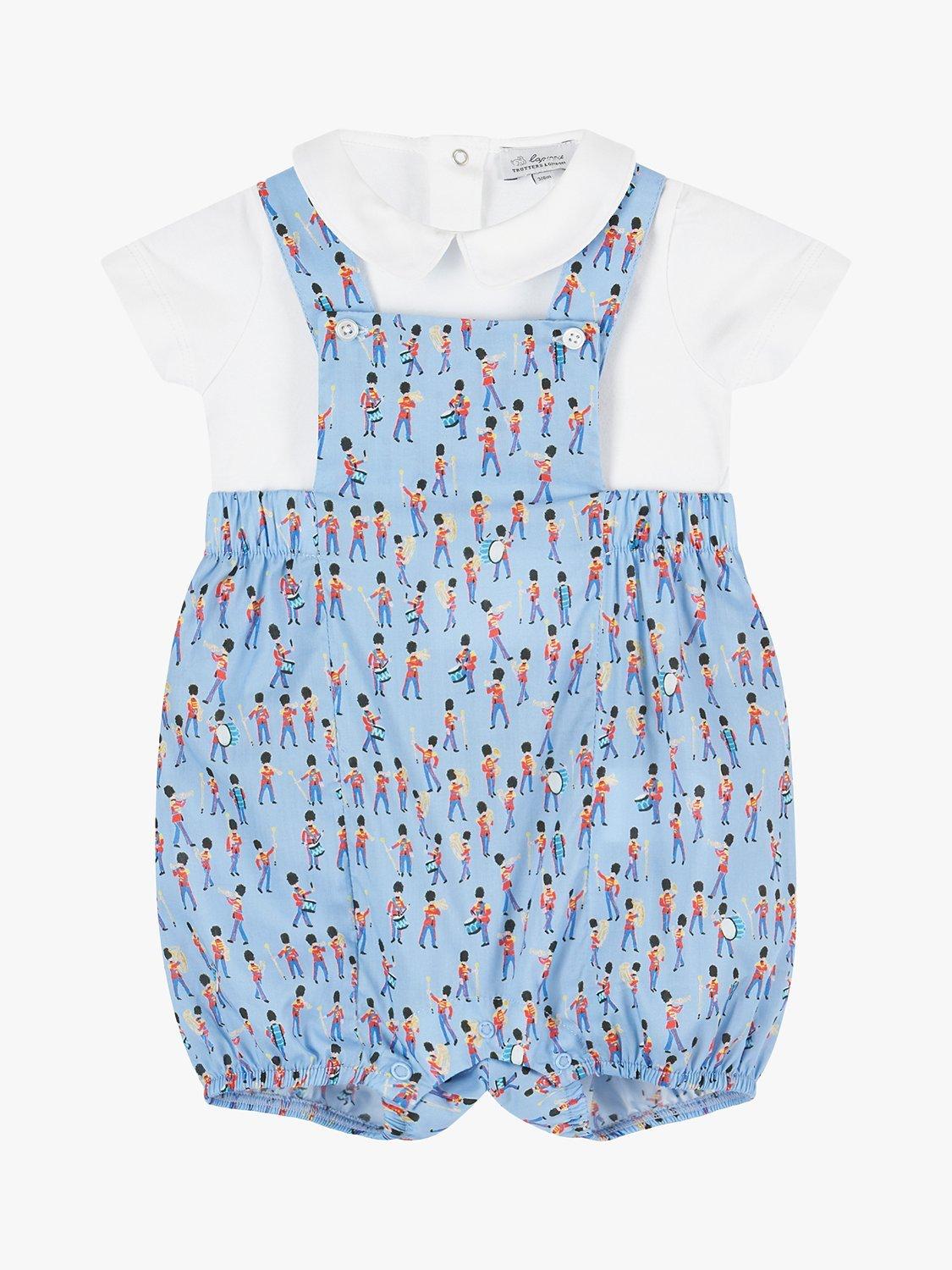 Trotters Baby Musical March Dungaree, Blue